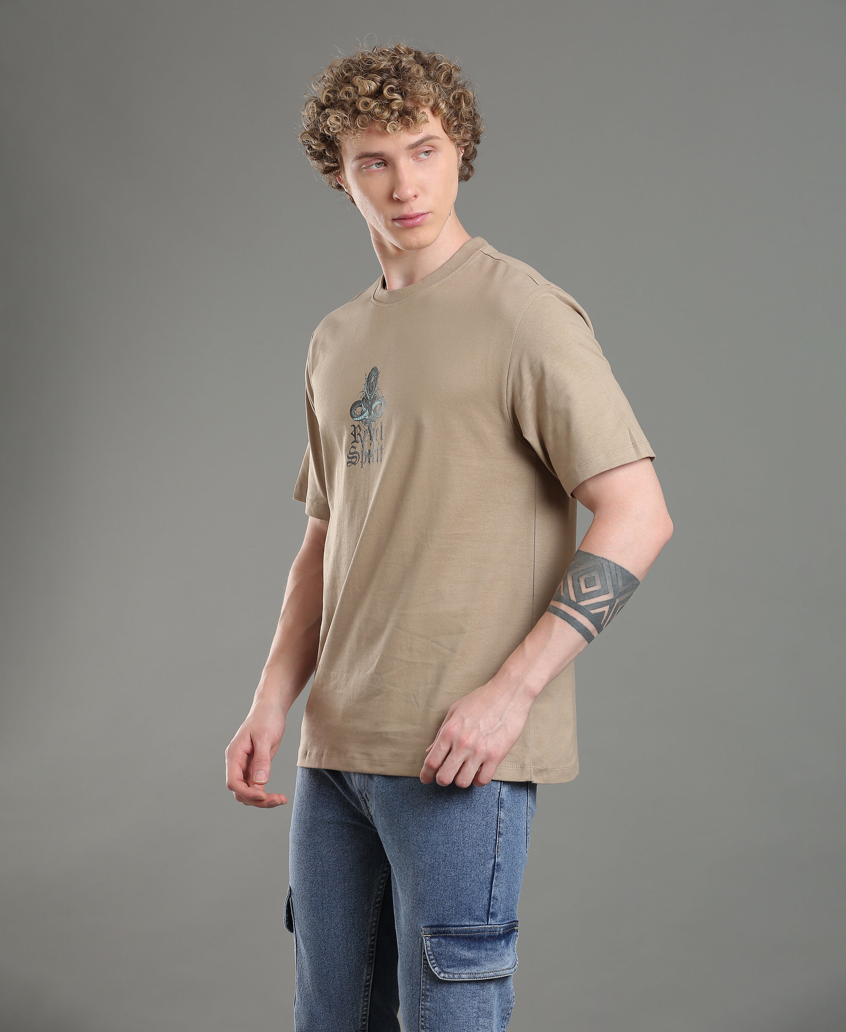 Sand Emblem Oversized Tee