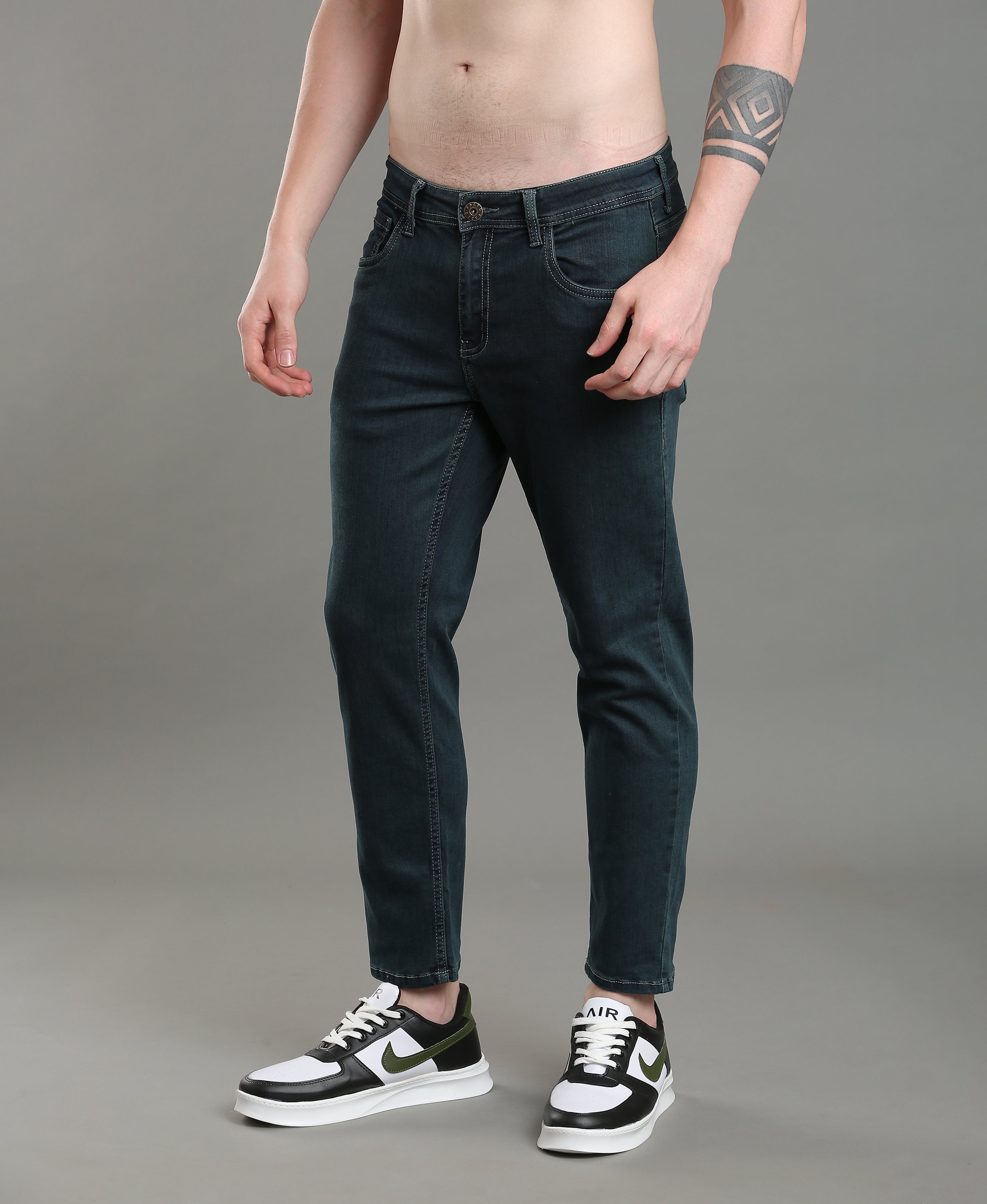 Sapphire Tone Tapered Jeans
