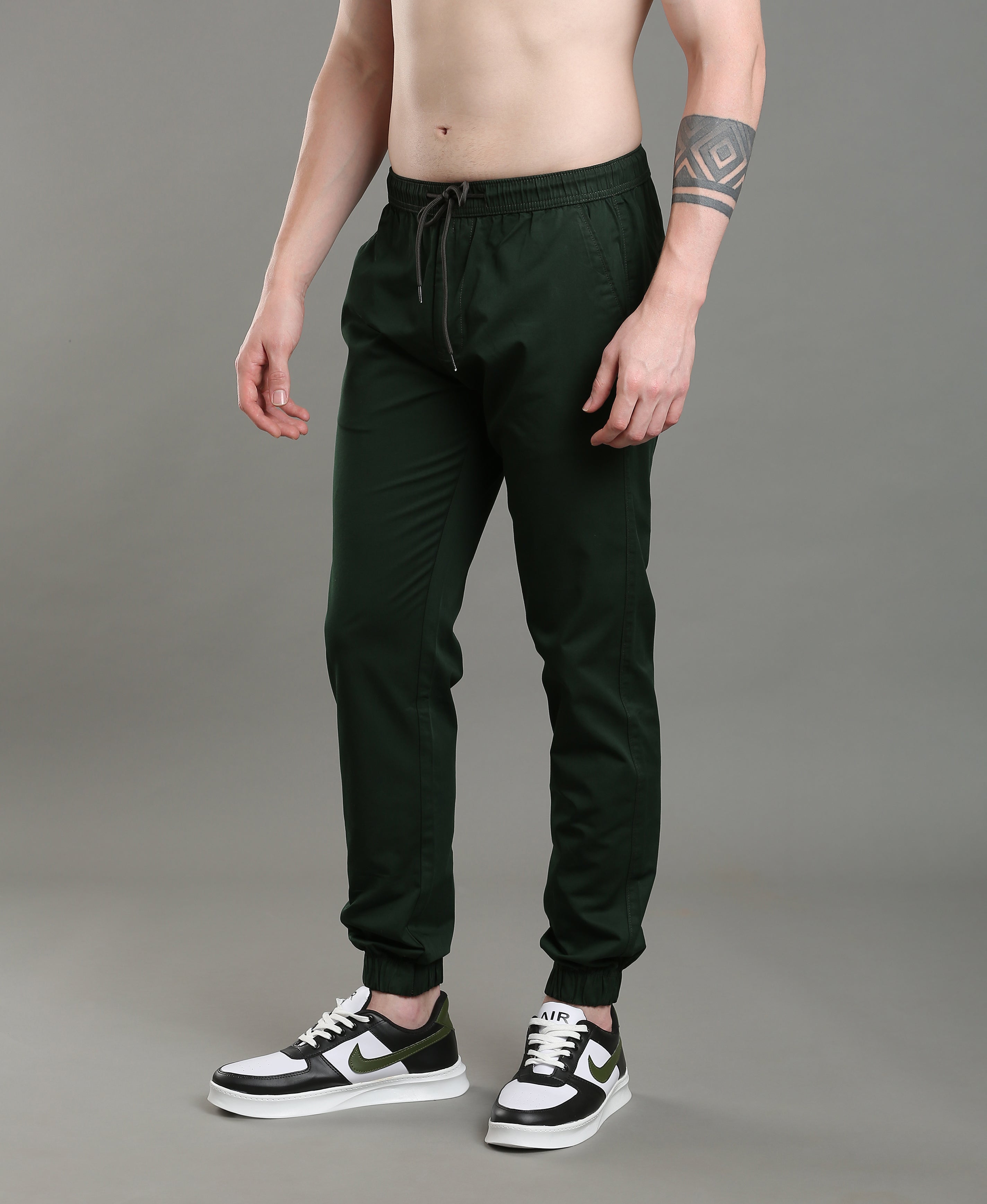 Olive Luxe Satin Joggers