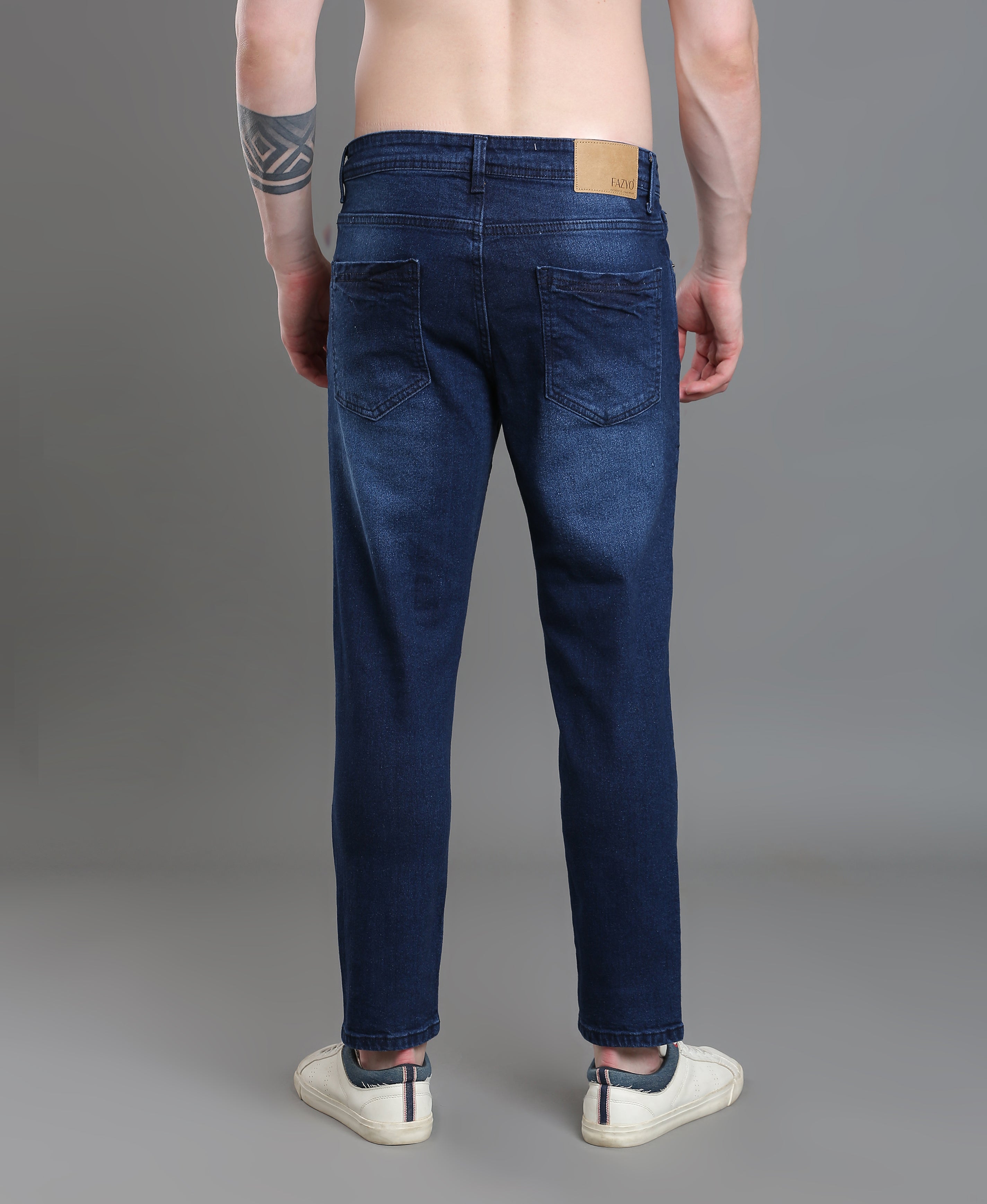 Marine Fade Carrot Fit Jeans