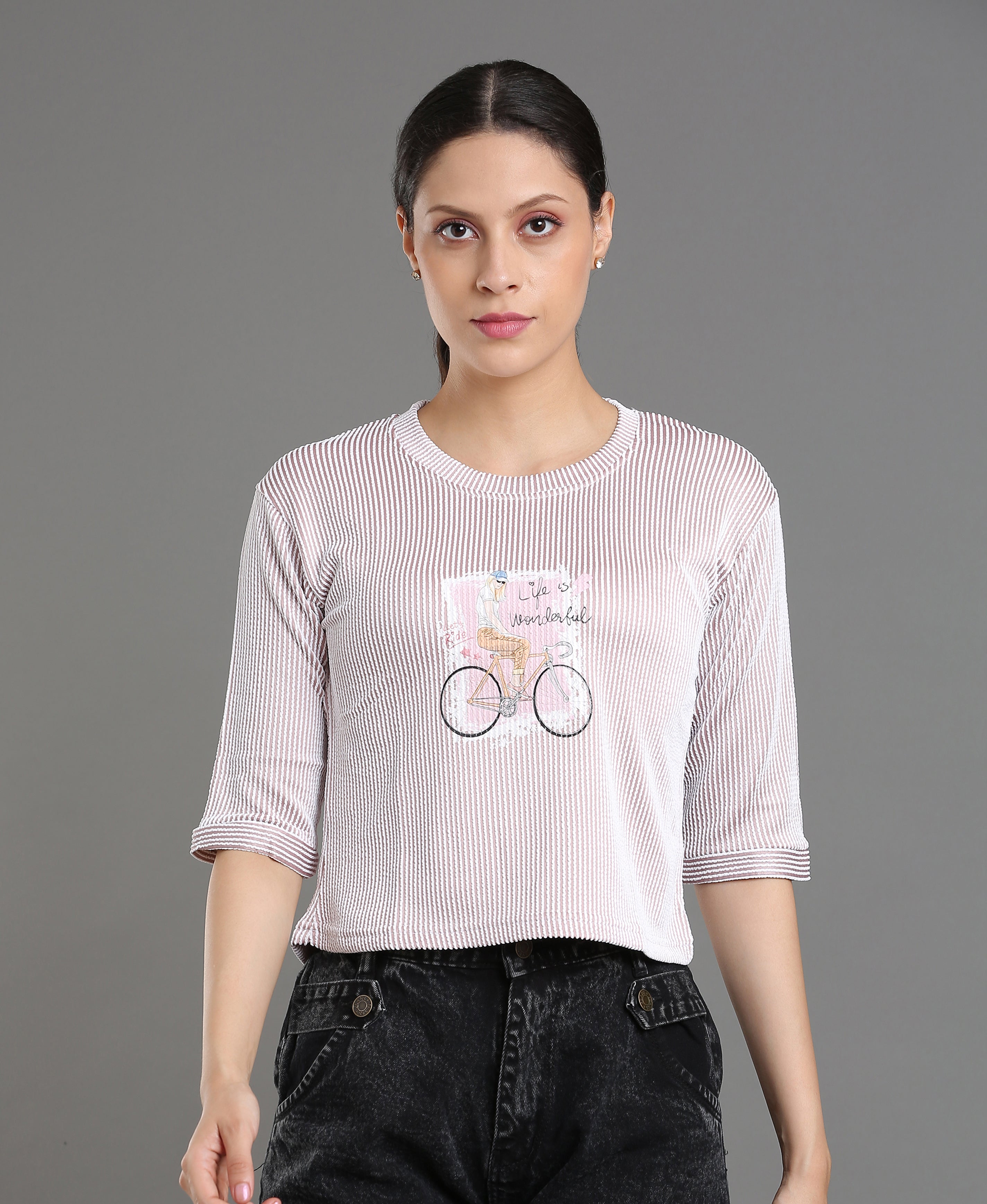 Pink Blush Knit Slim Tee