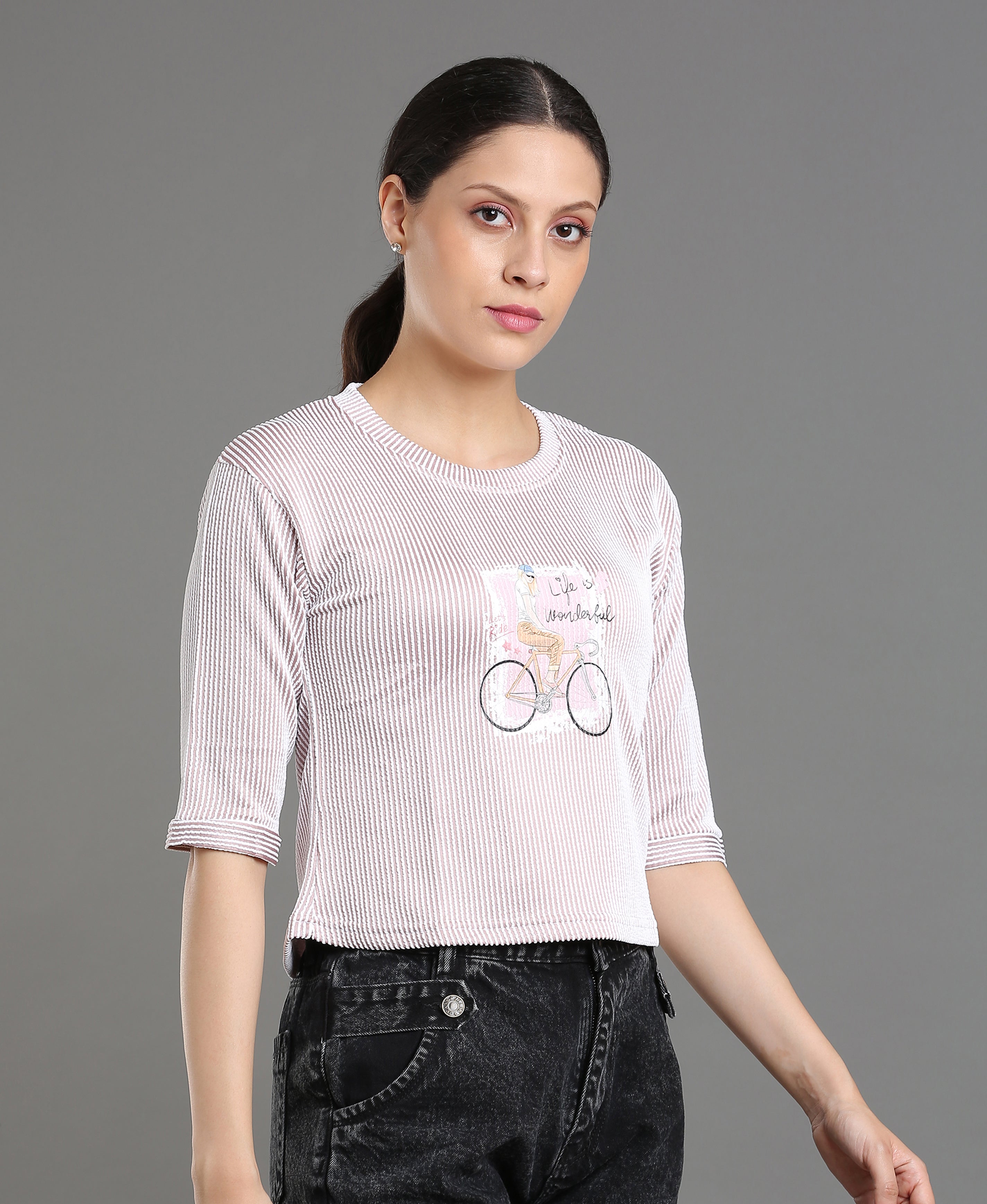 Pink Blush Knit Slim Tee