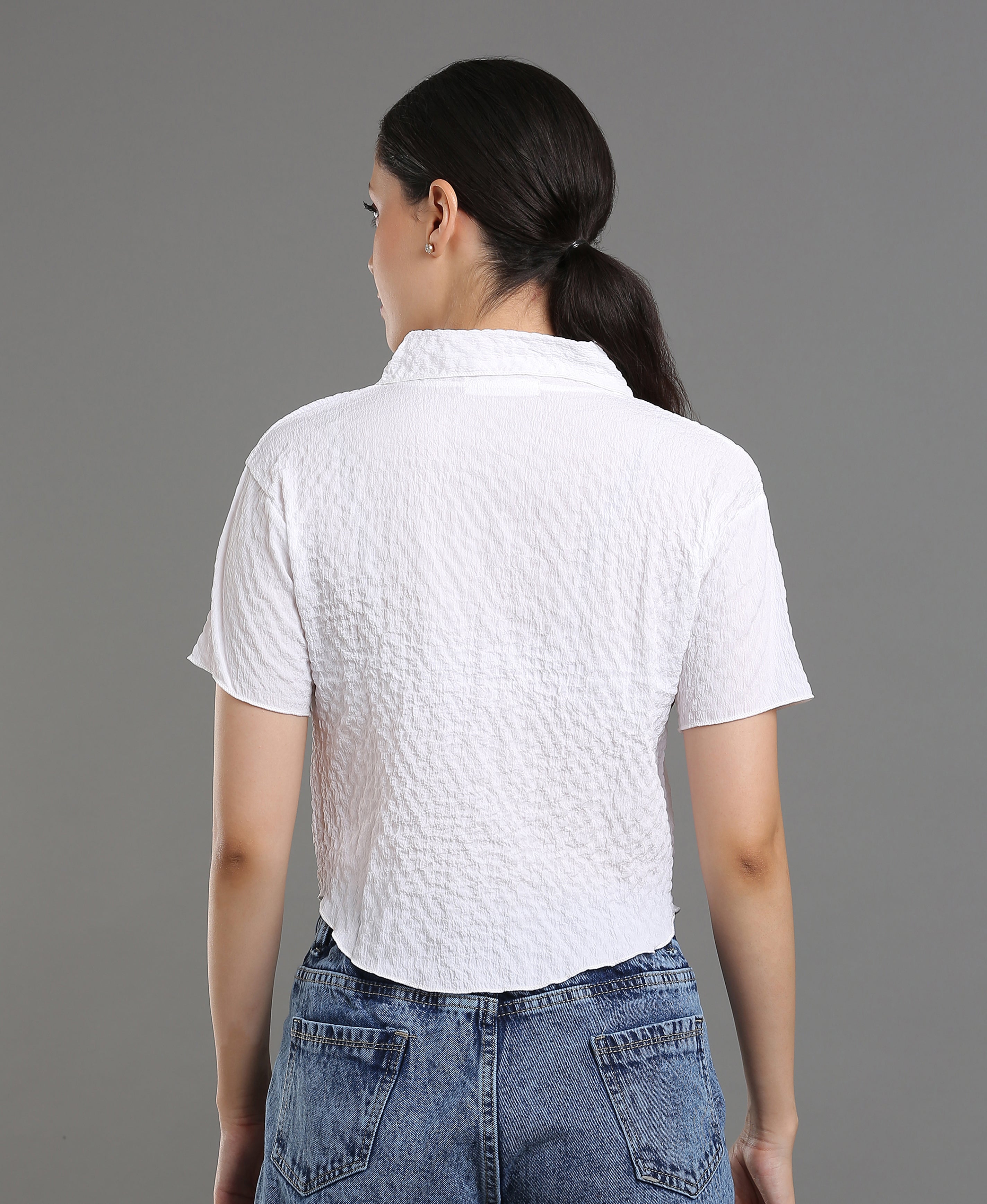 Ivory Fancy Textured Top