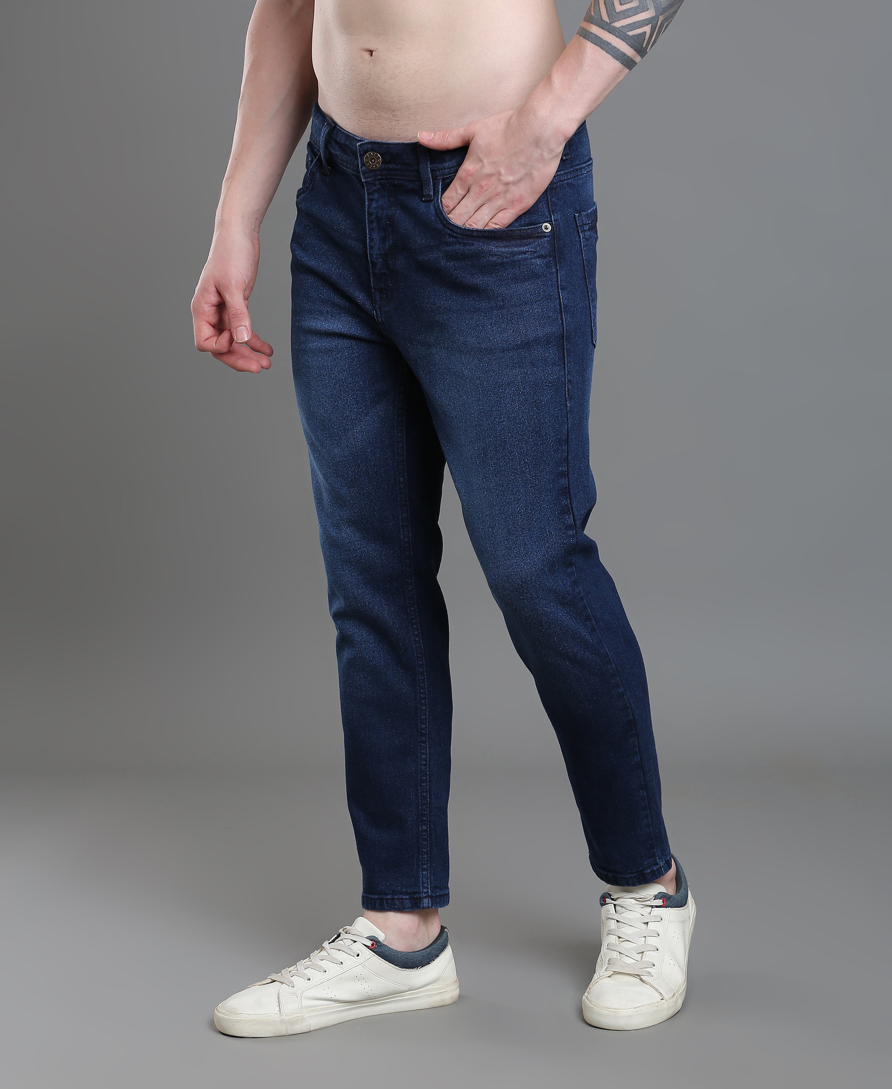 Marine Fade Carrot Fit Jeans
