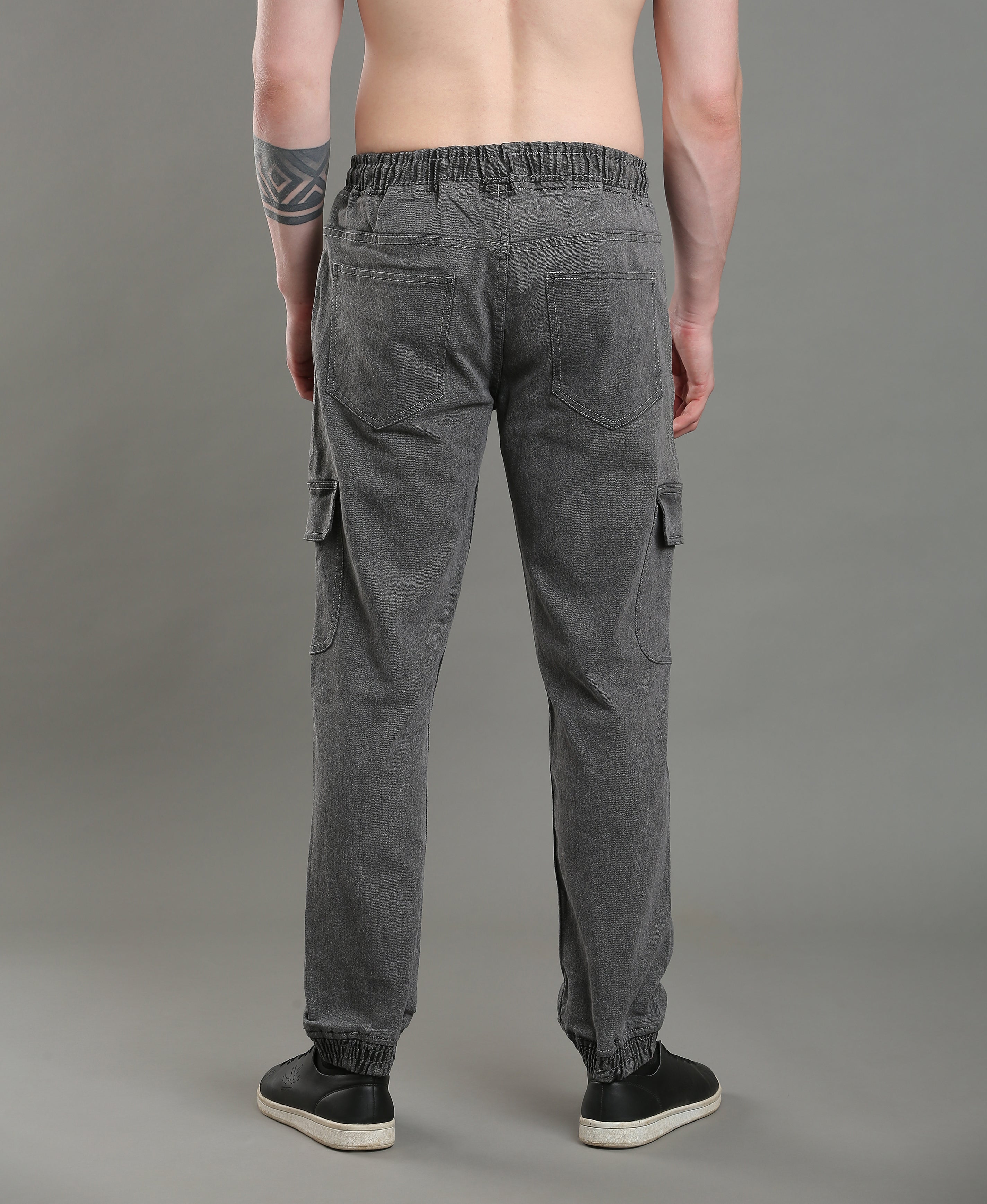 Silver Mist Denim Joggers