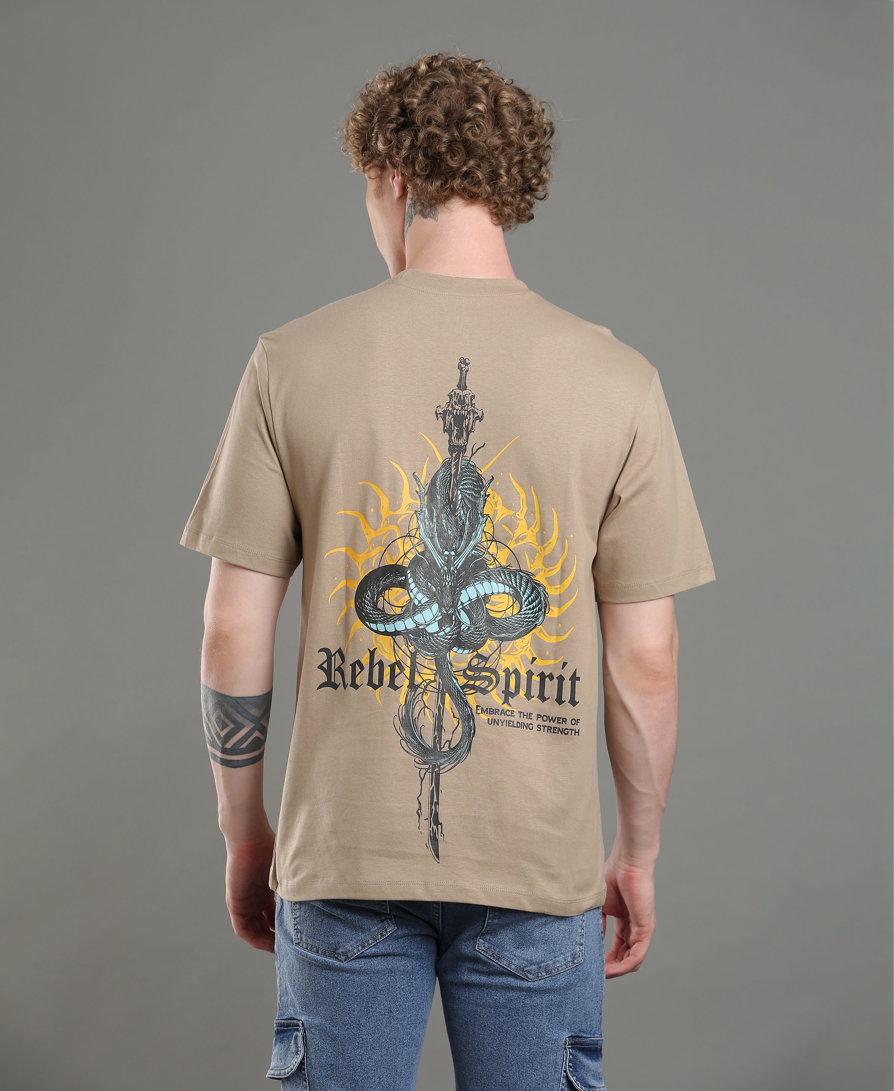Sand Emblem Oversized Tee