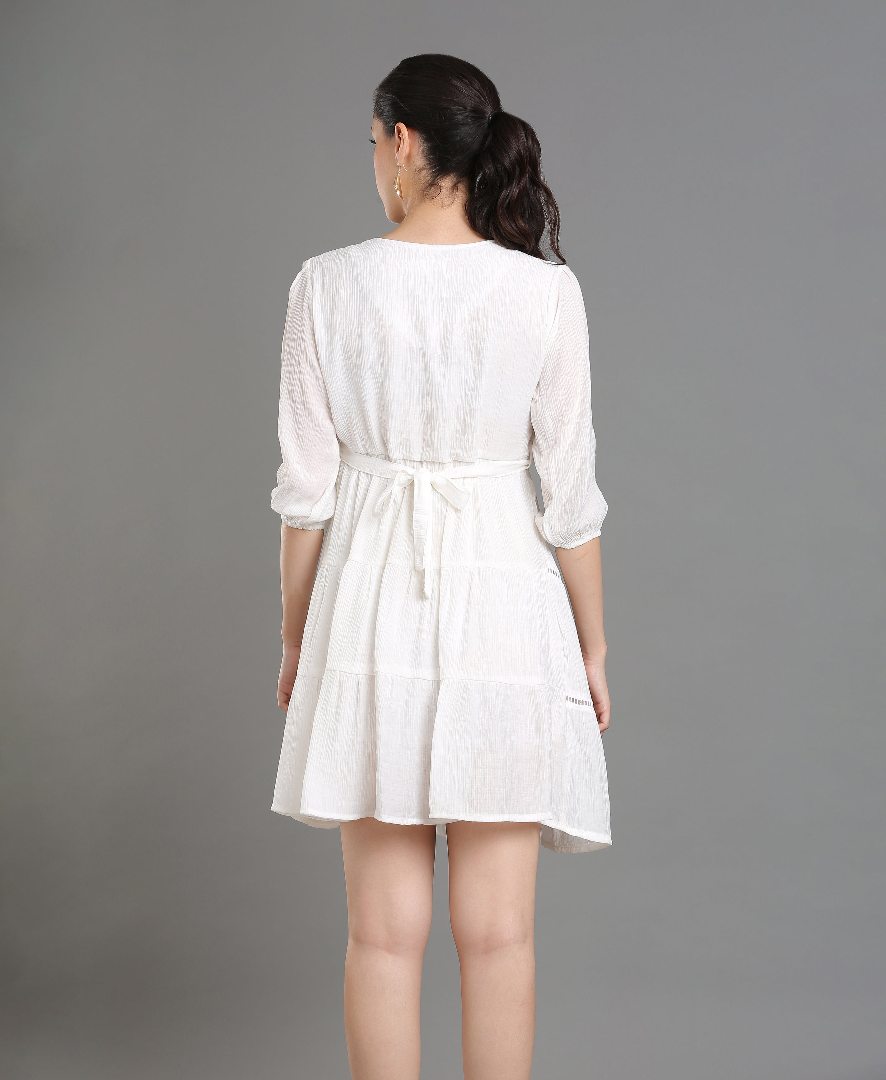 Ivory Flare Sweetheart Dress