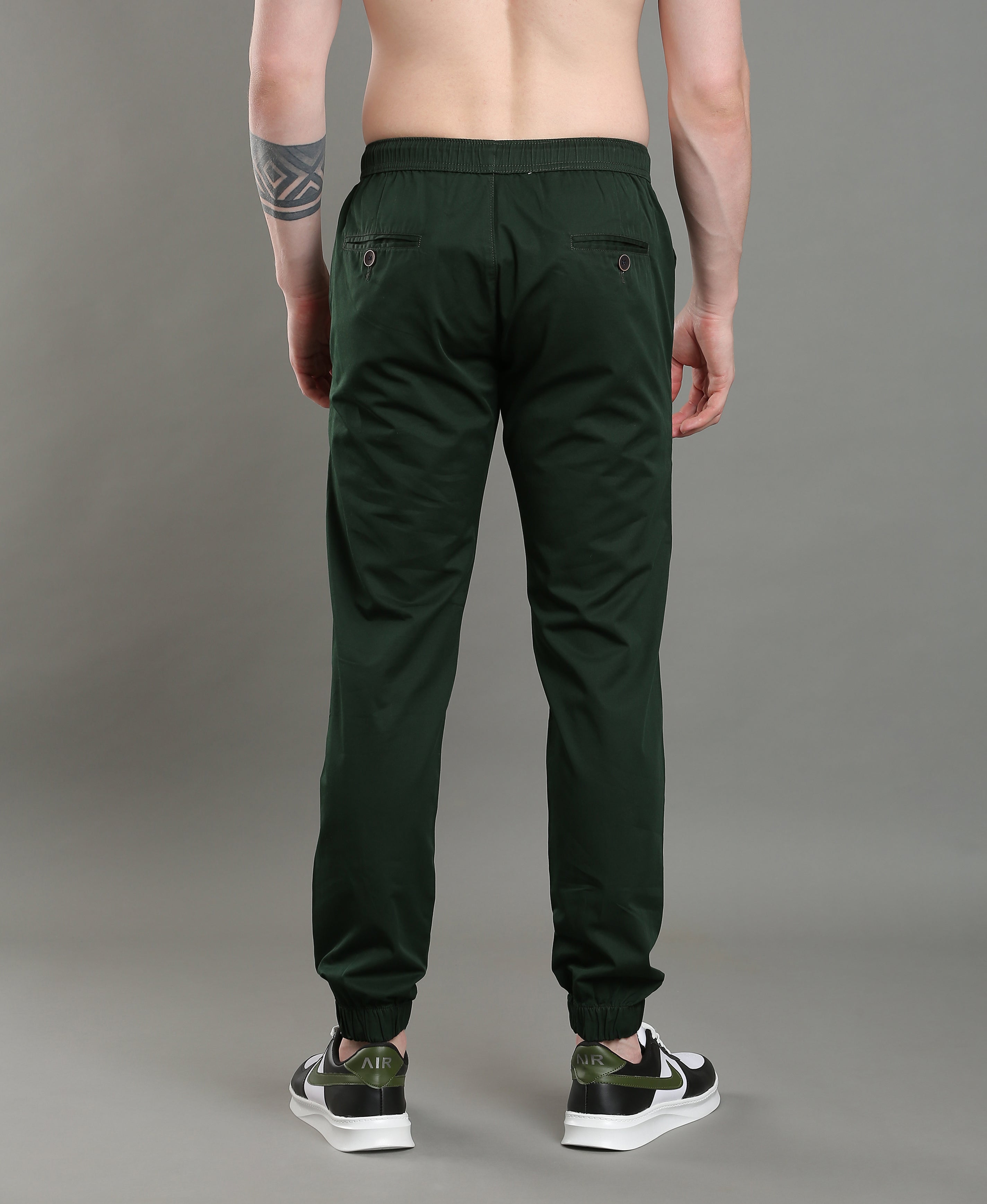 Olive Luxe Satin Joggers