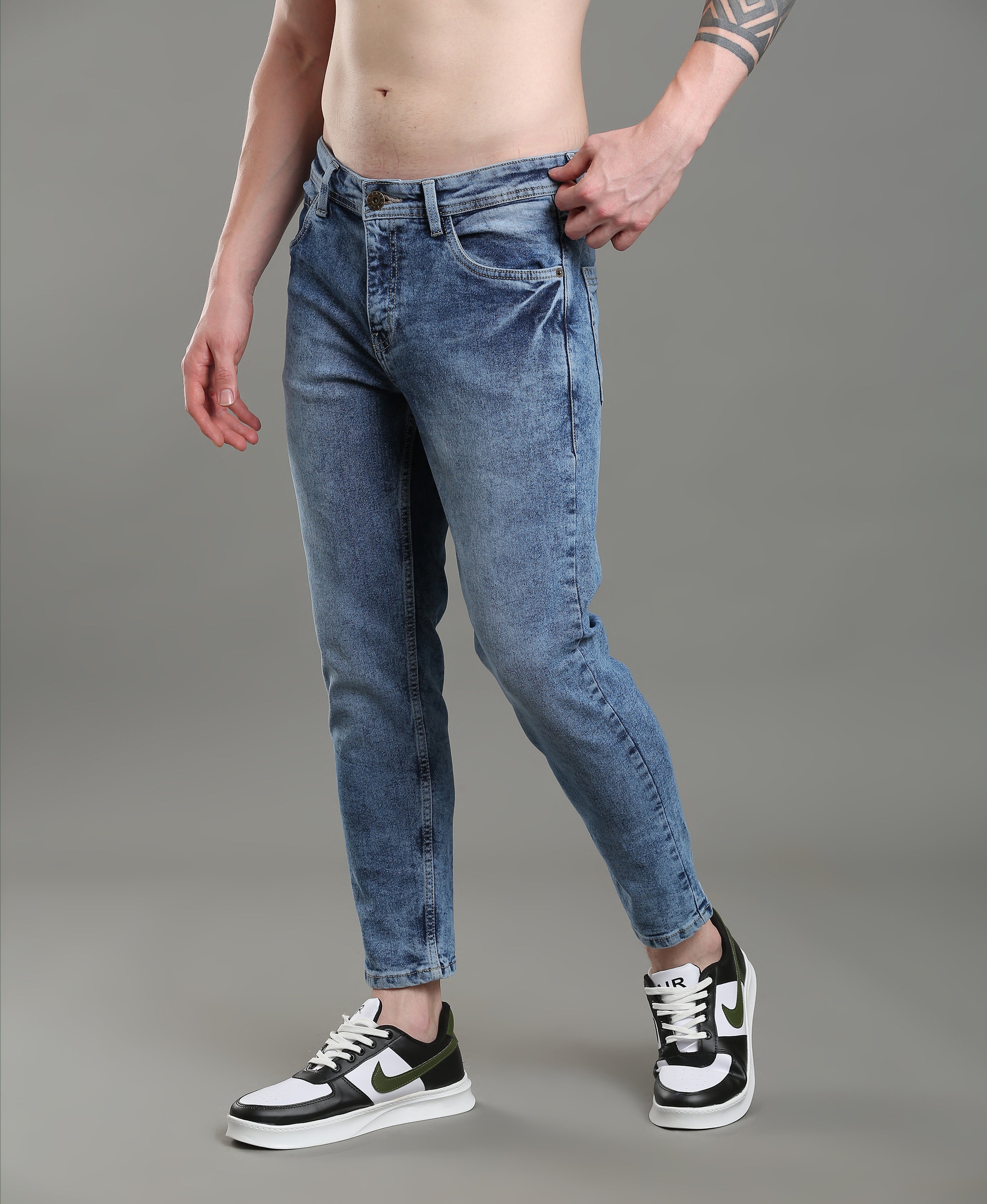 Indigo Carve Carrot Jeans