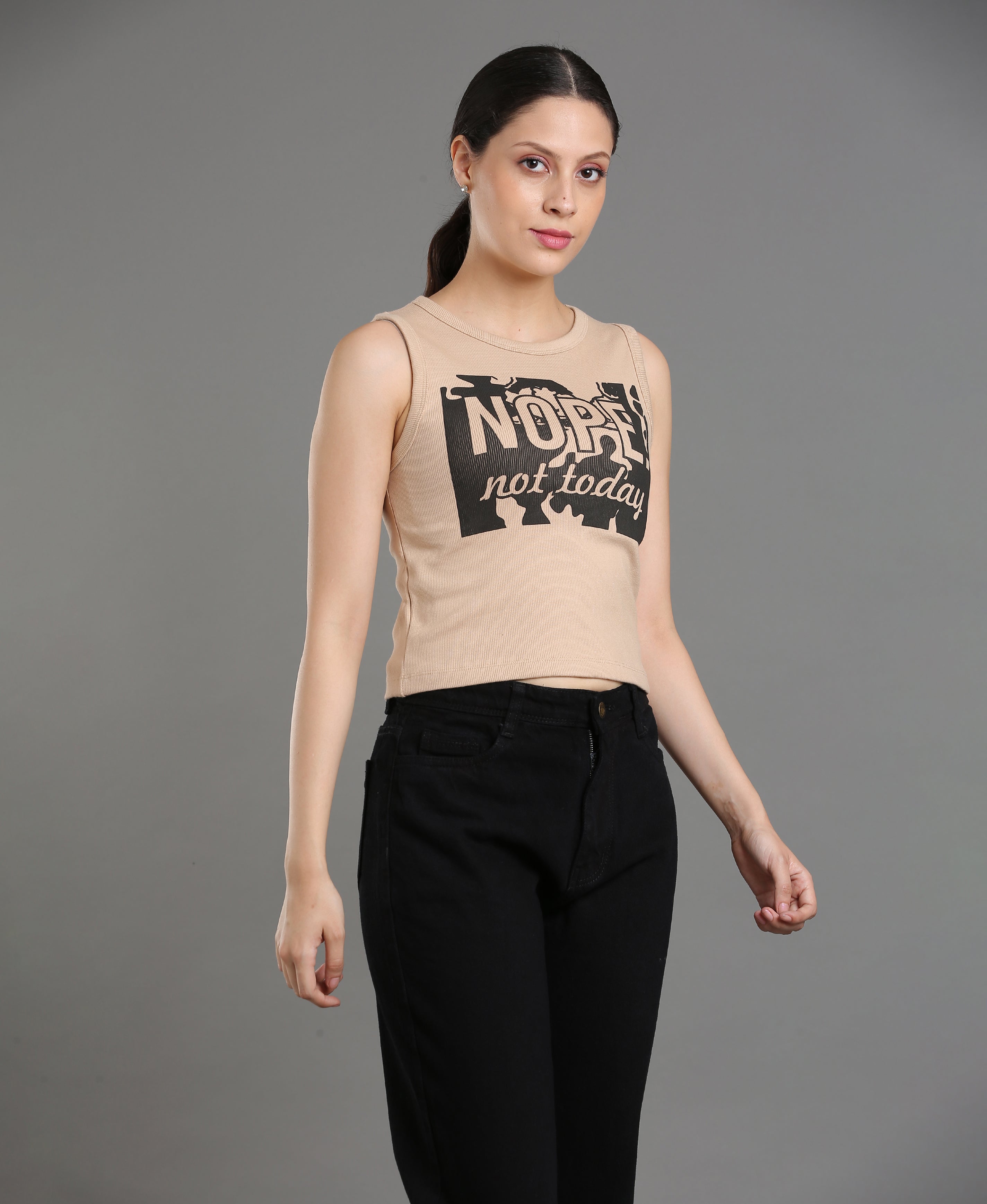 Blush Print Rib Knit Crop Top