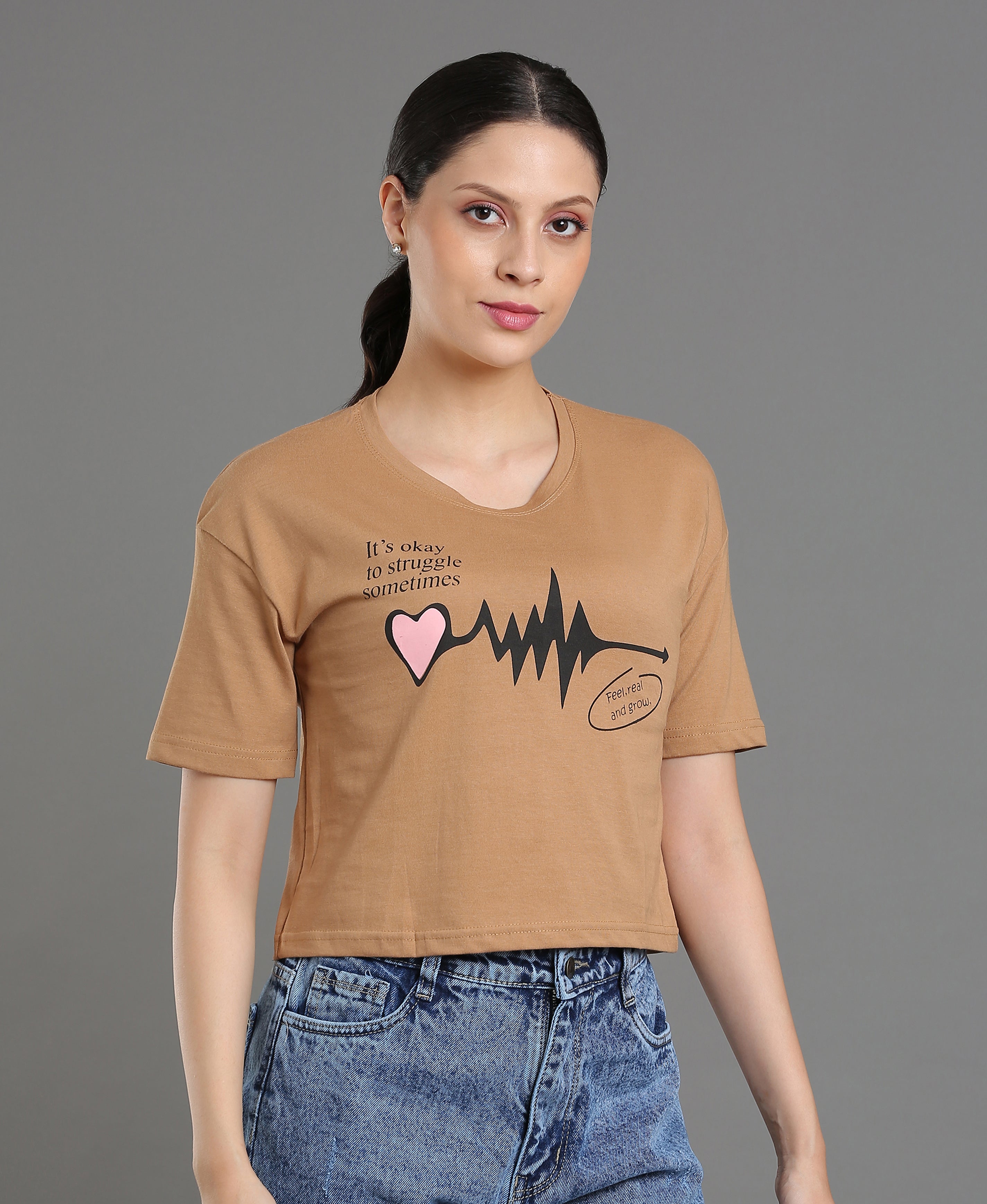 Mocha Jersey Loose Tee