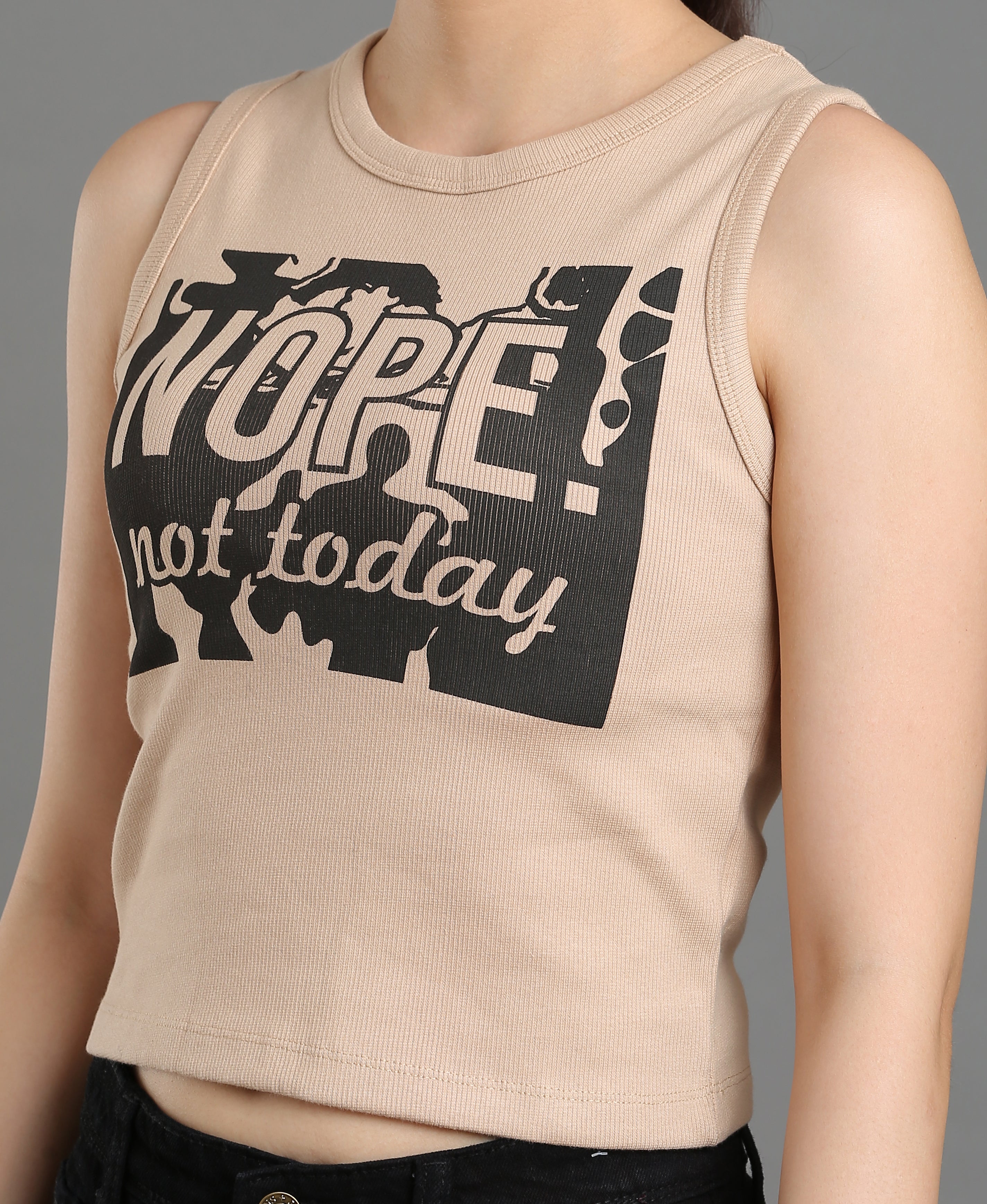 Blush Print Rib Knit Crop Top