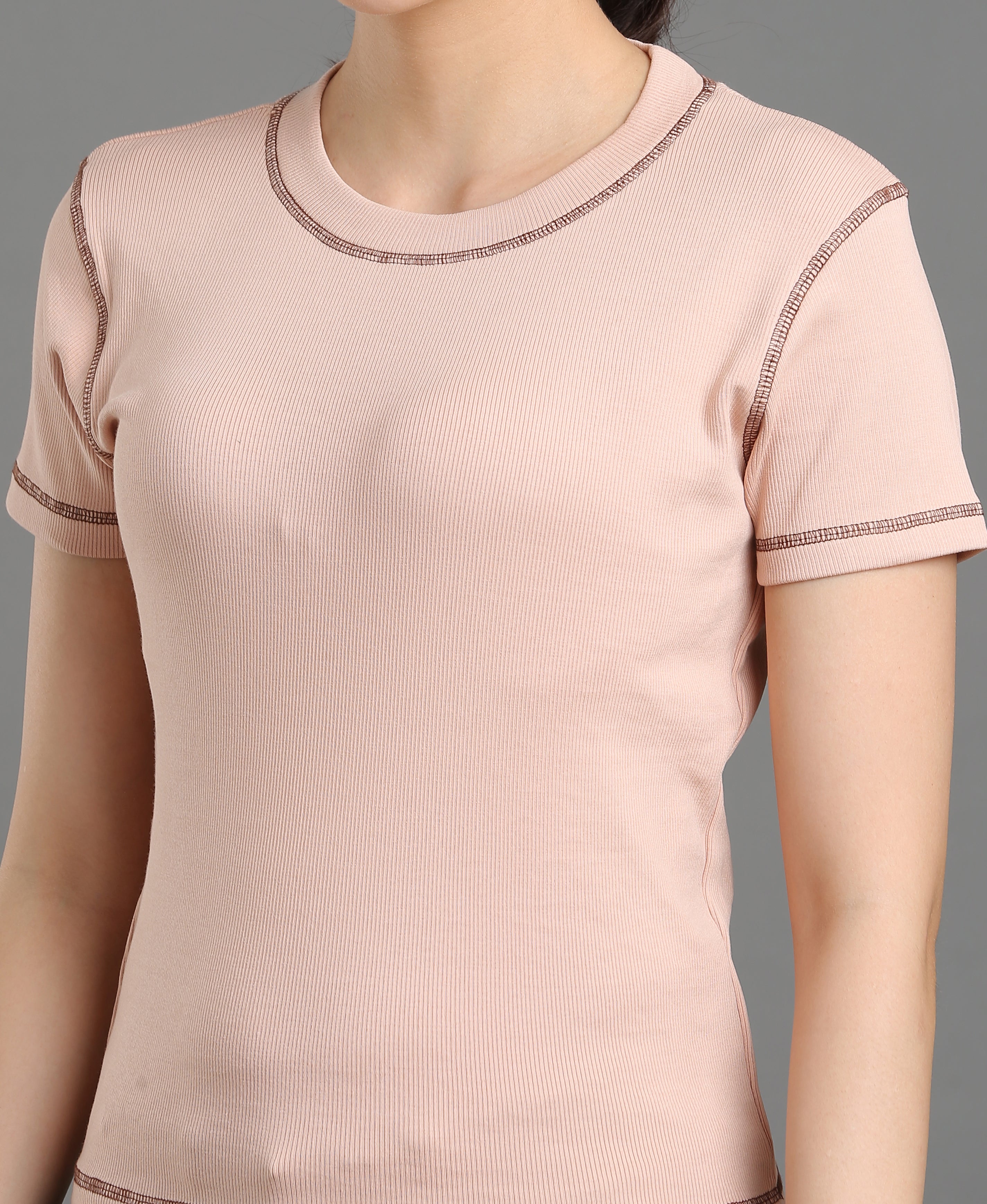 Blush Rib Knit Crop Top