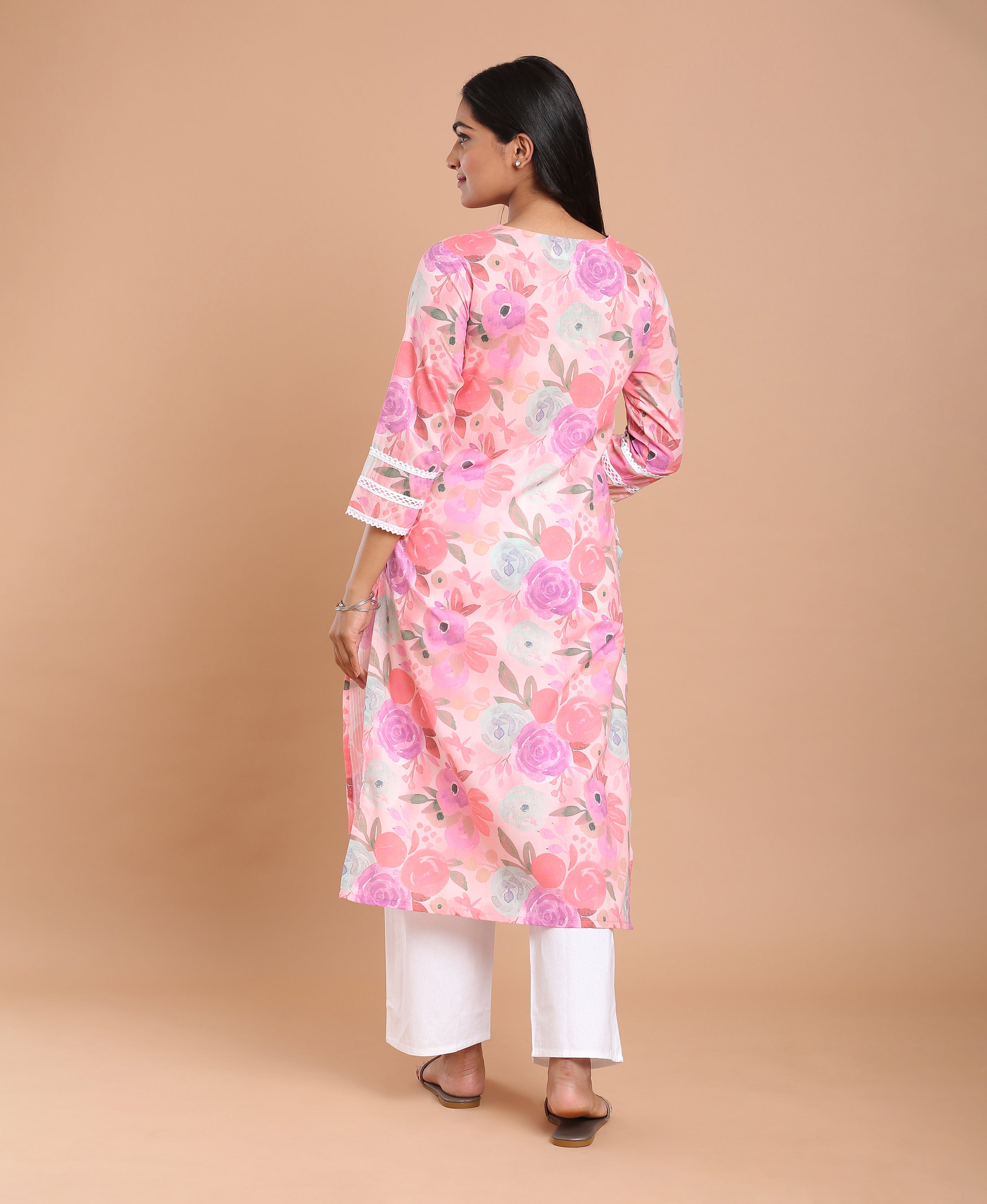 Multi Digital Bloom Rayon Kurti