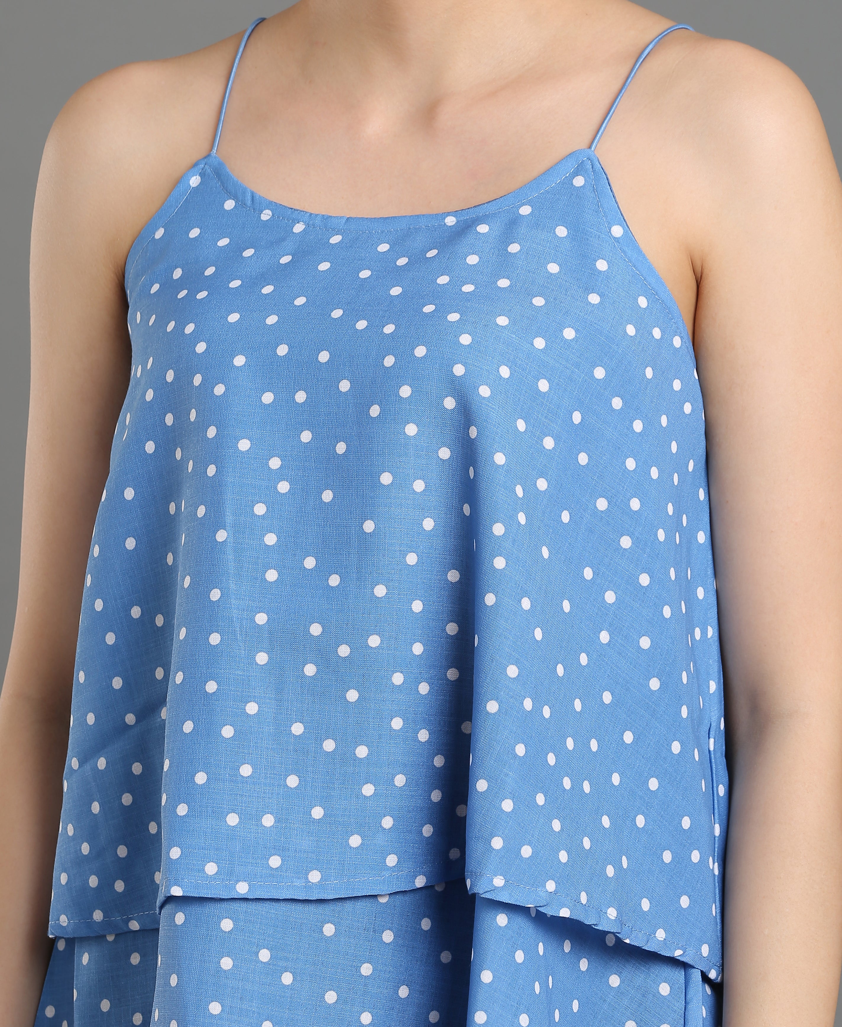 Sky Dot Georgette Top