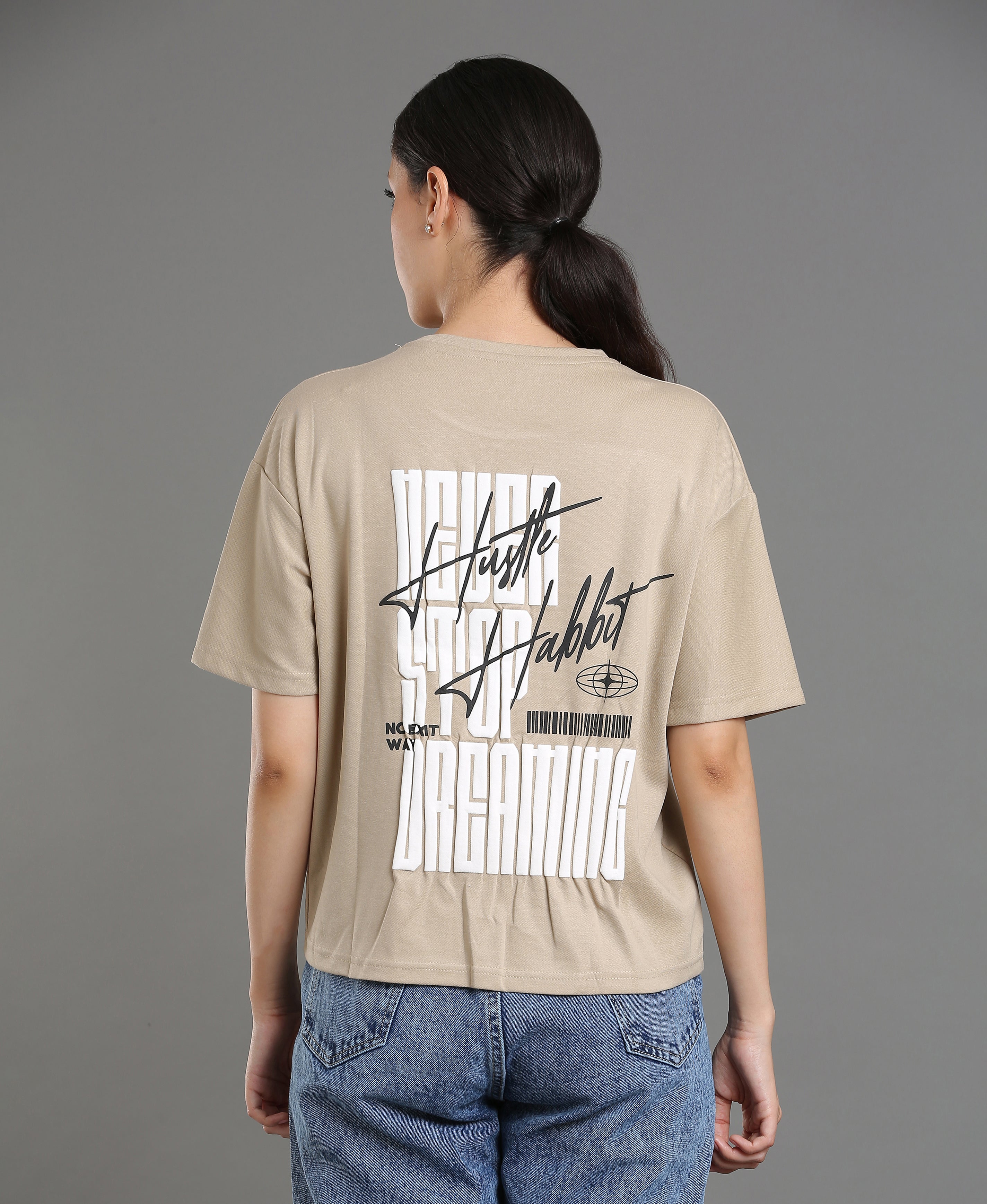 Cream Matty Oversize Tee