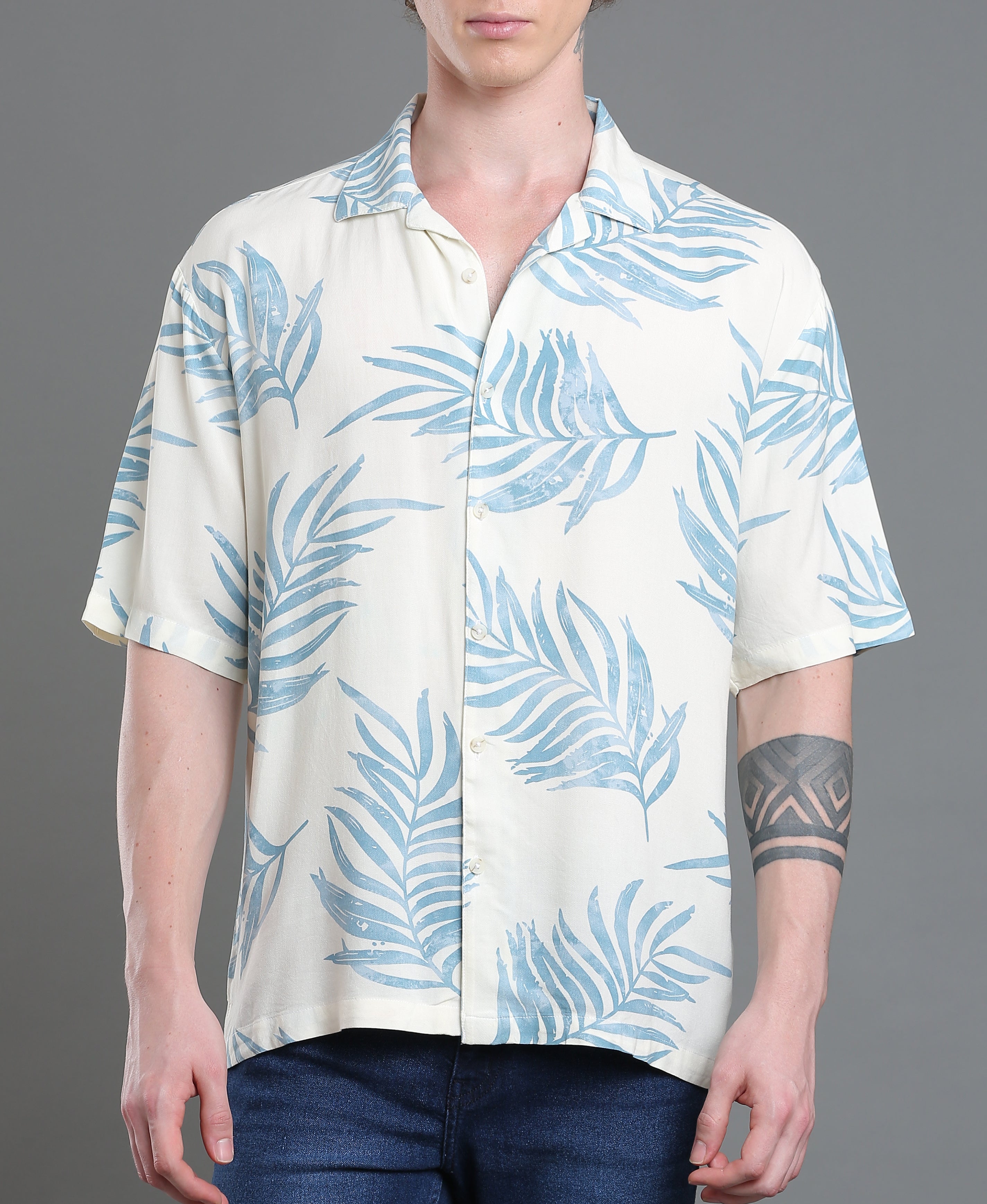 Ivory Print Regular Shirt