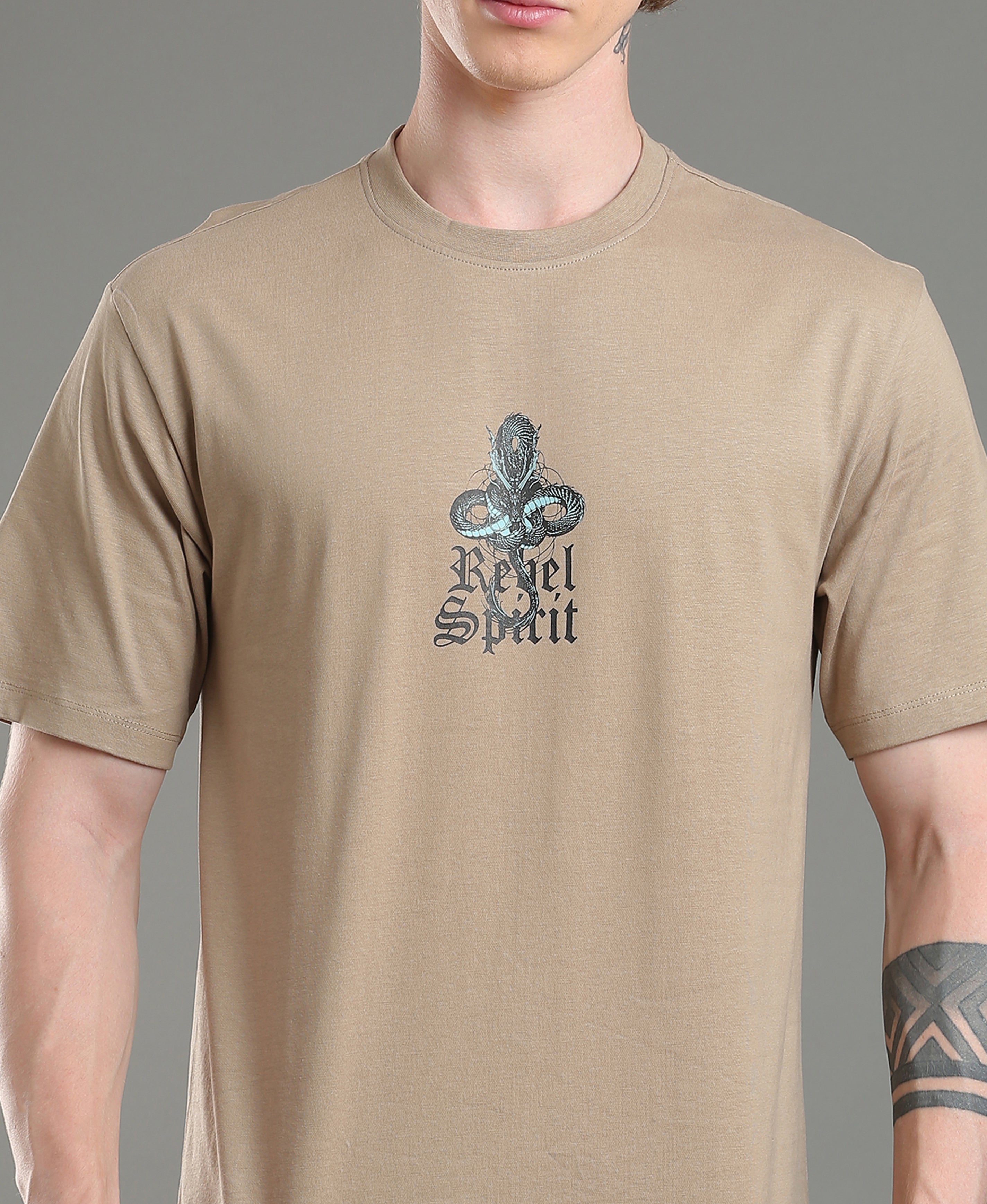 Sand Emblem Oversized Tee