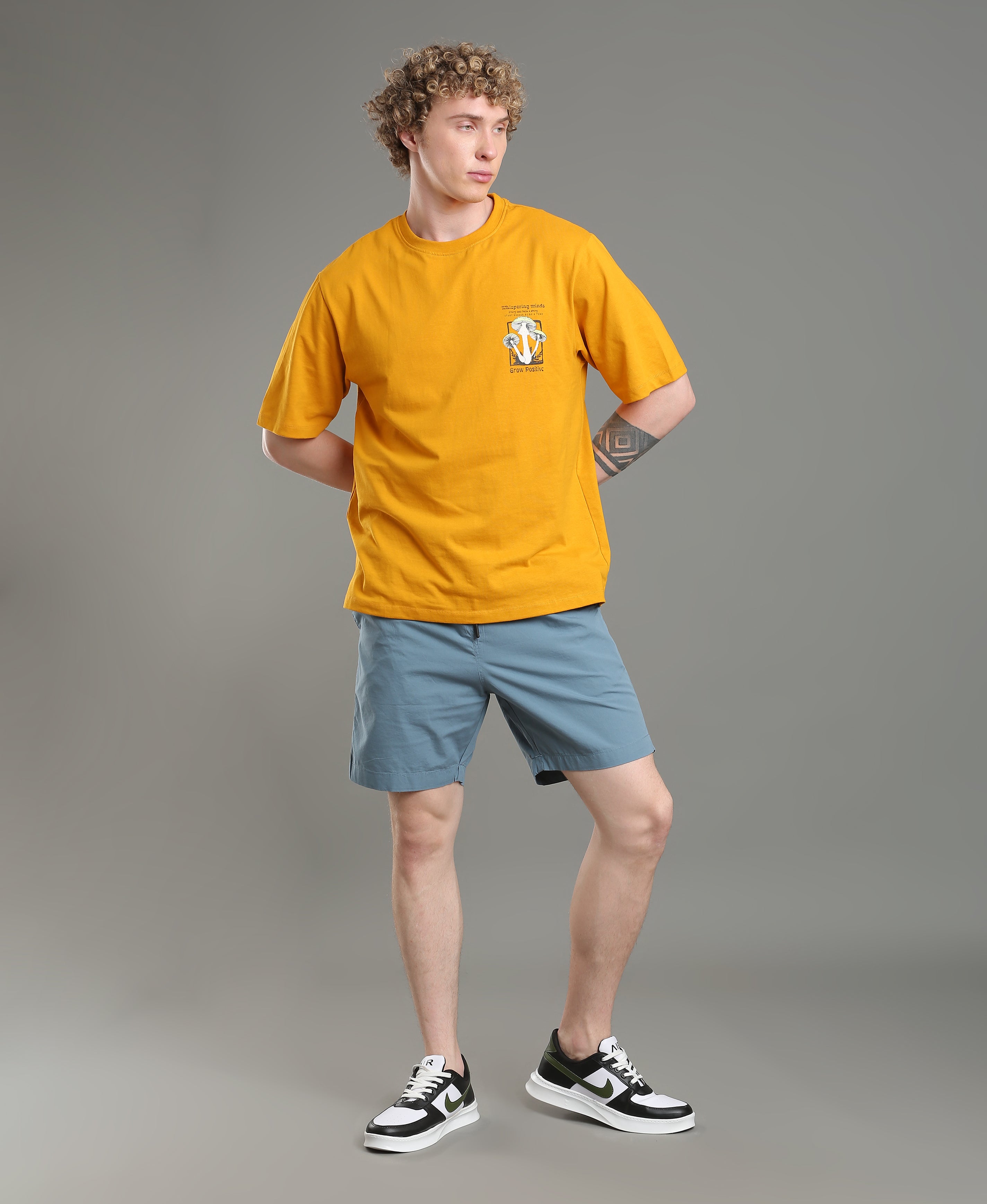 Teal Tide Cotton Shorts