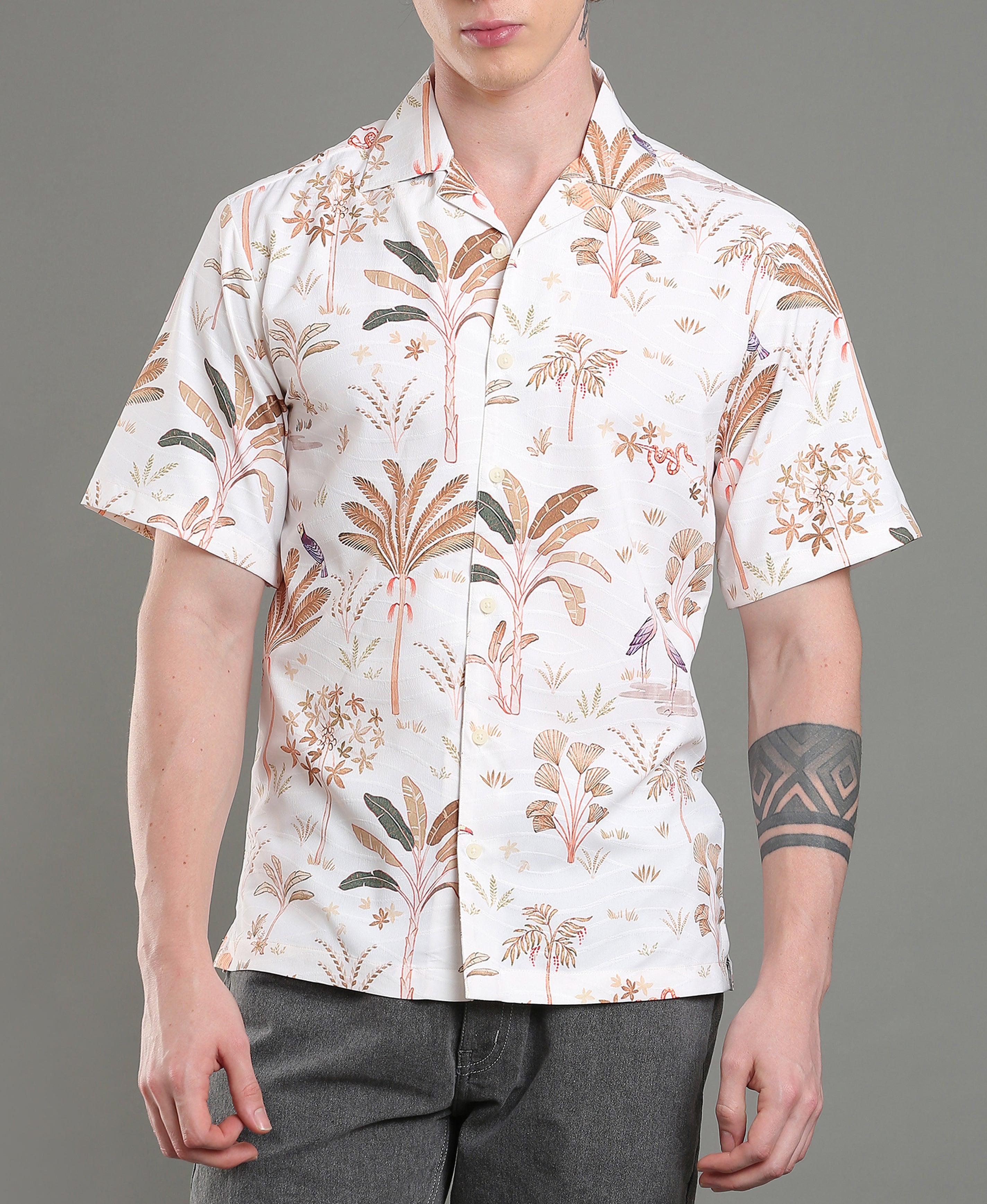 Aurora Wave Digital Print Shirt
