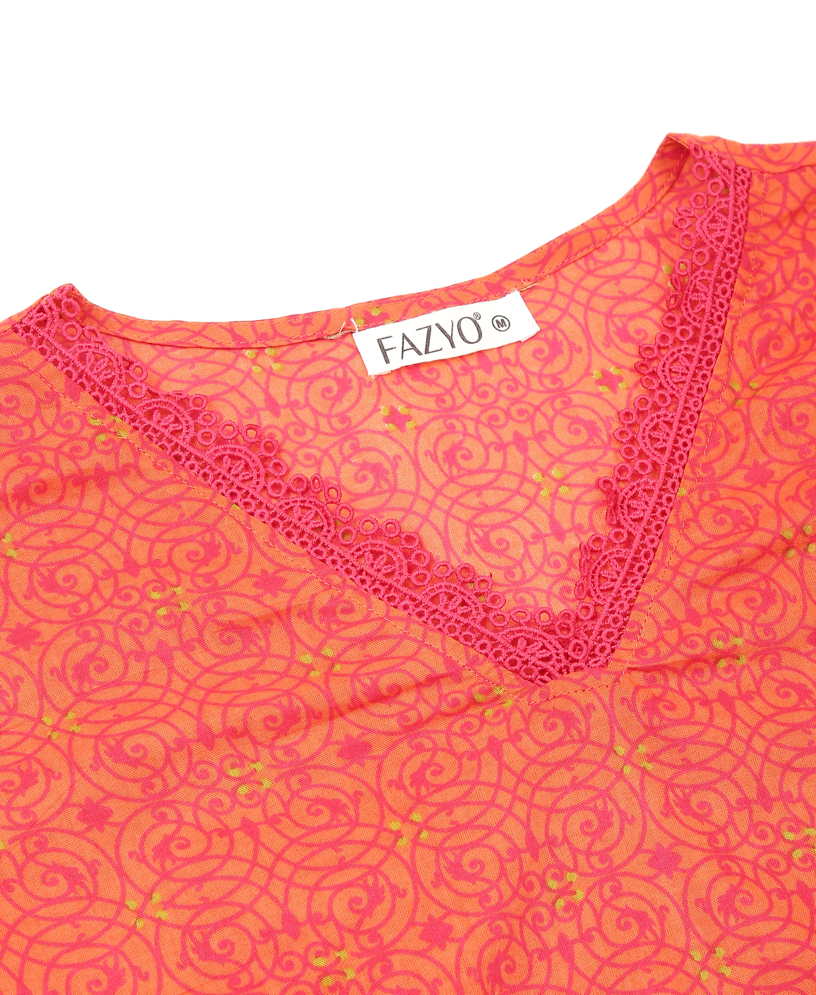 Scarlet Bloom Cotton Kurti