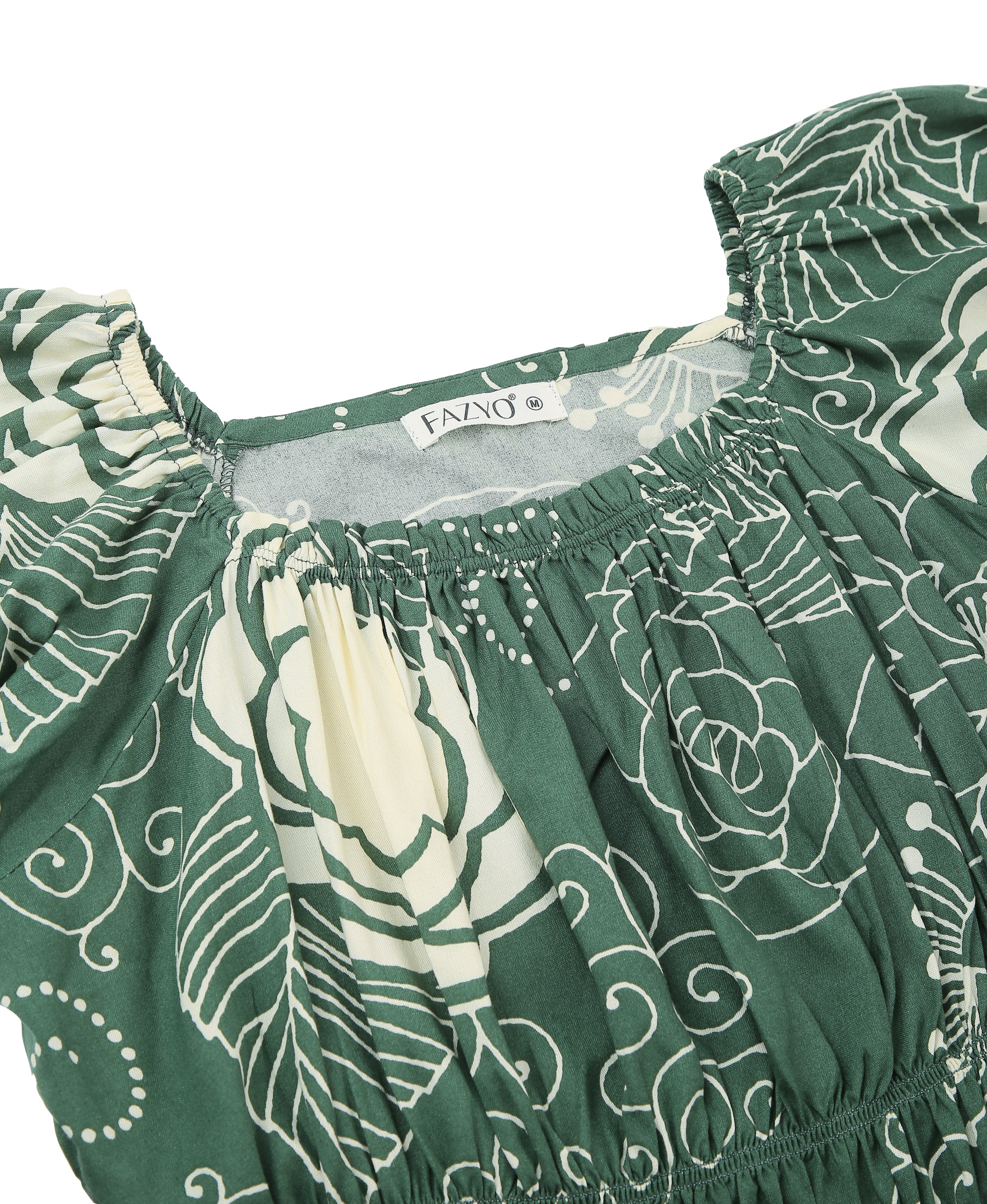 Leaf Bloom Viscose Crop Top