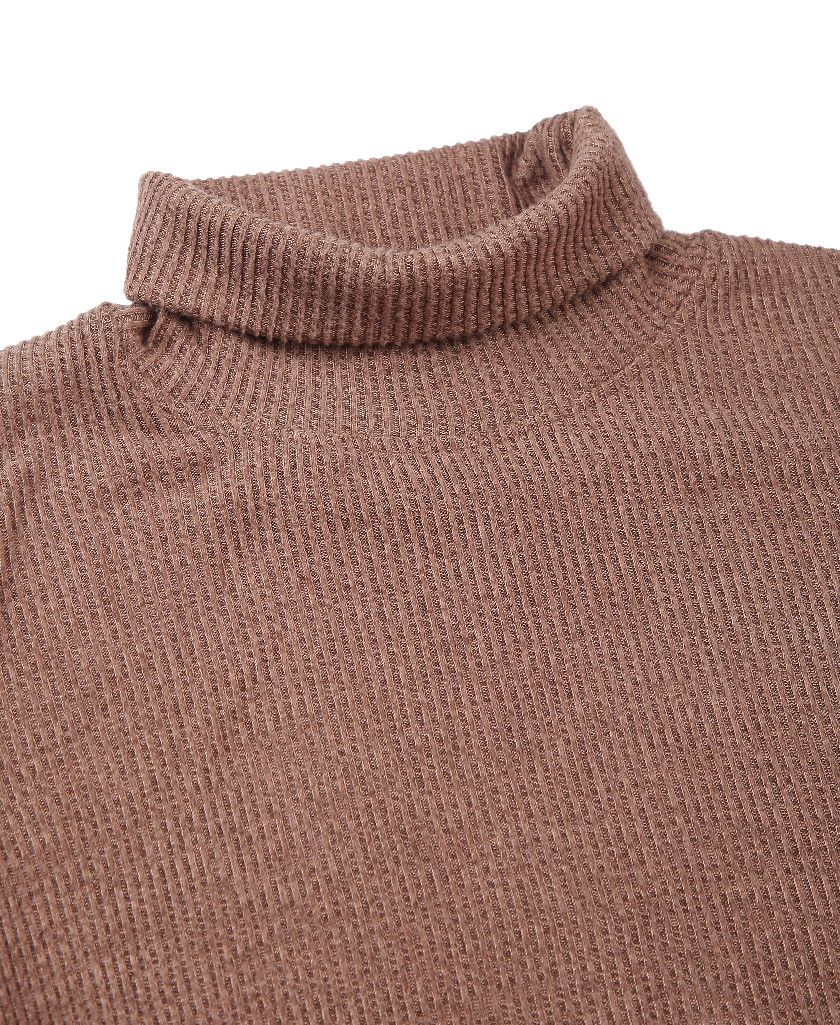 Maroon Waffle High Neck Tee