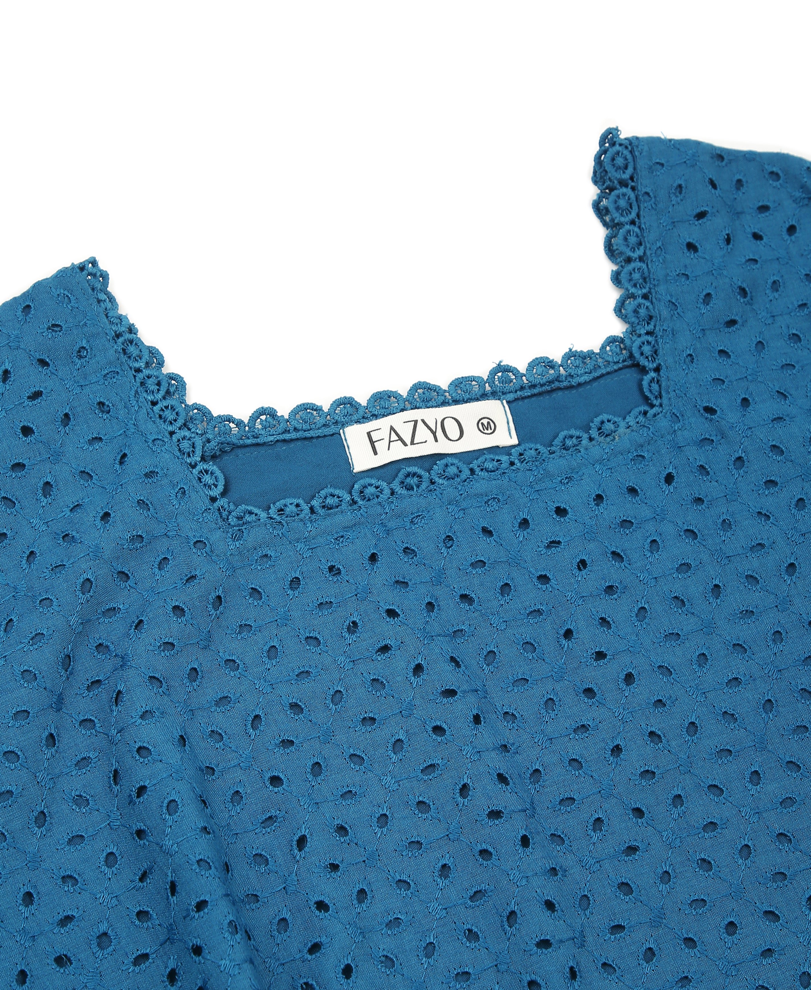 Teal Lace Blend Crop Top