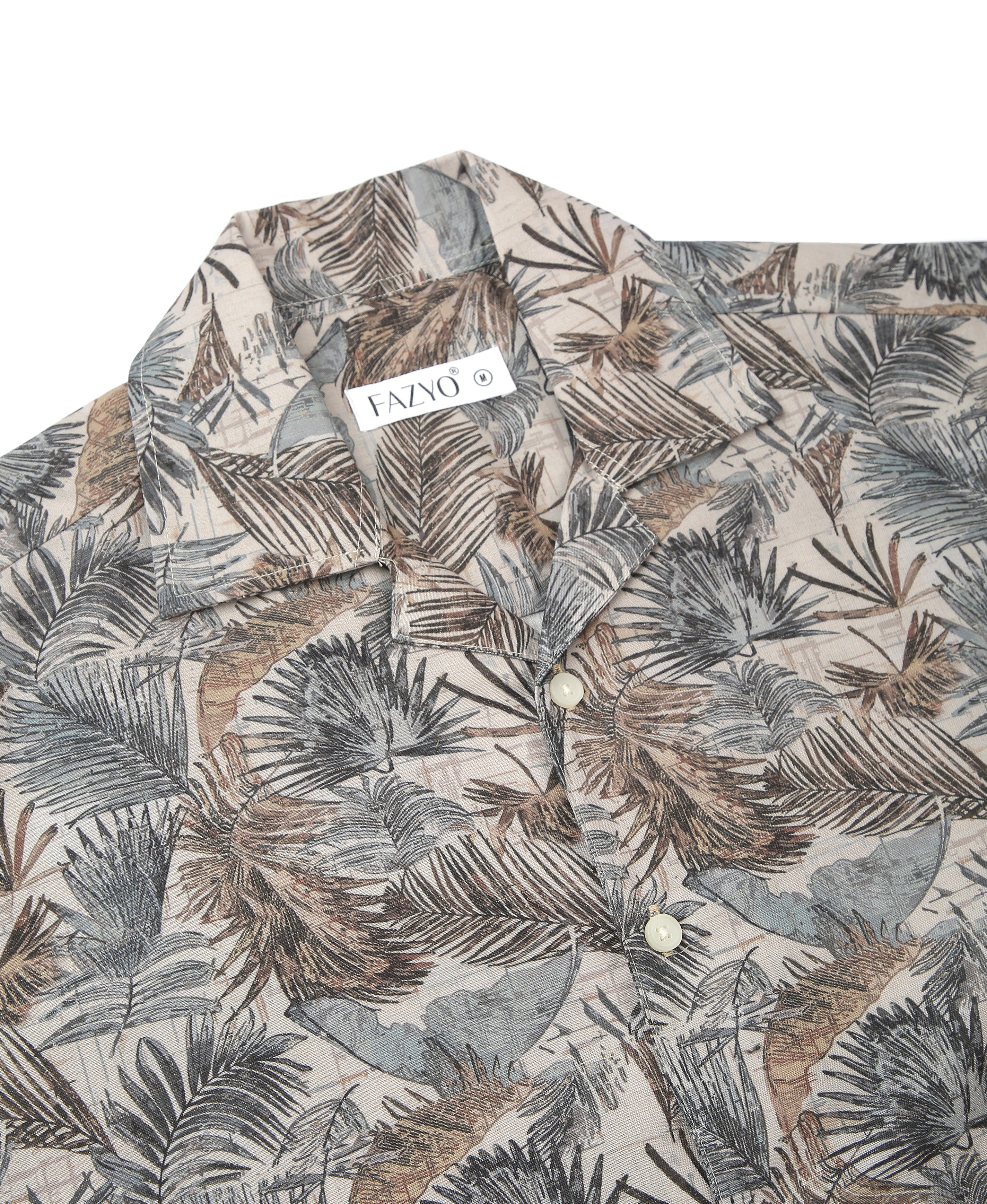 Lagoon Bloom Linen Cuban Shirt