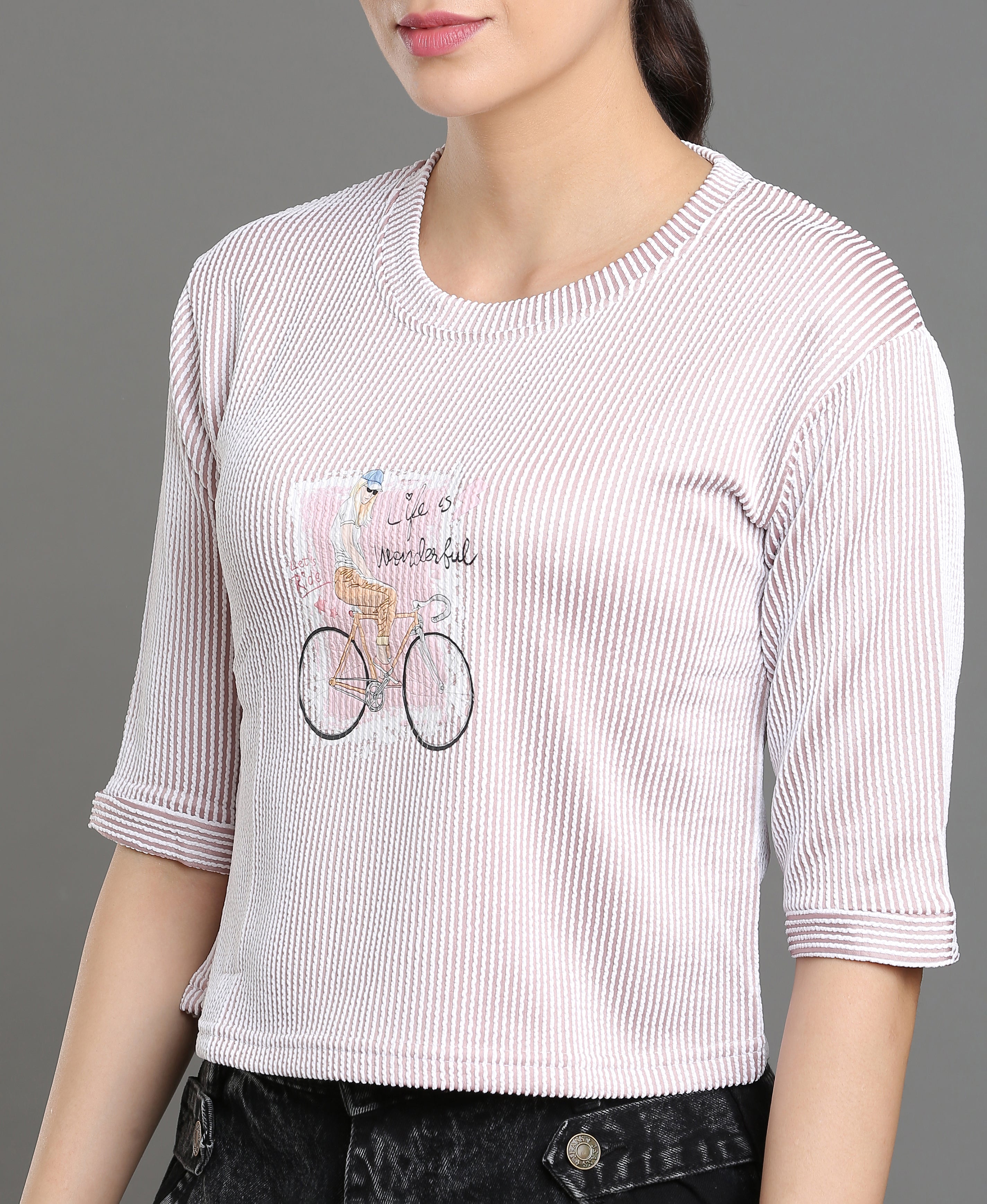 Pink Blush Knit Slim Tee
