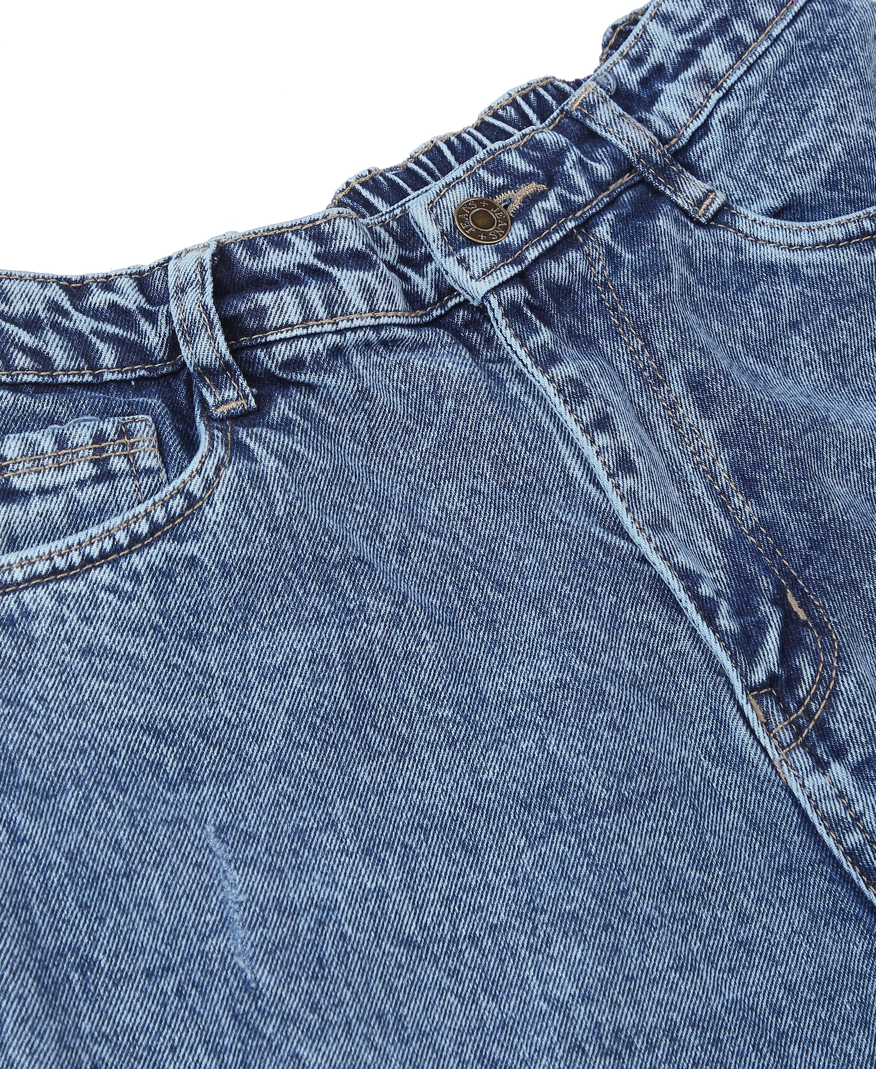 Stonewash Ribbed Denim Jean