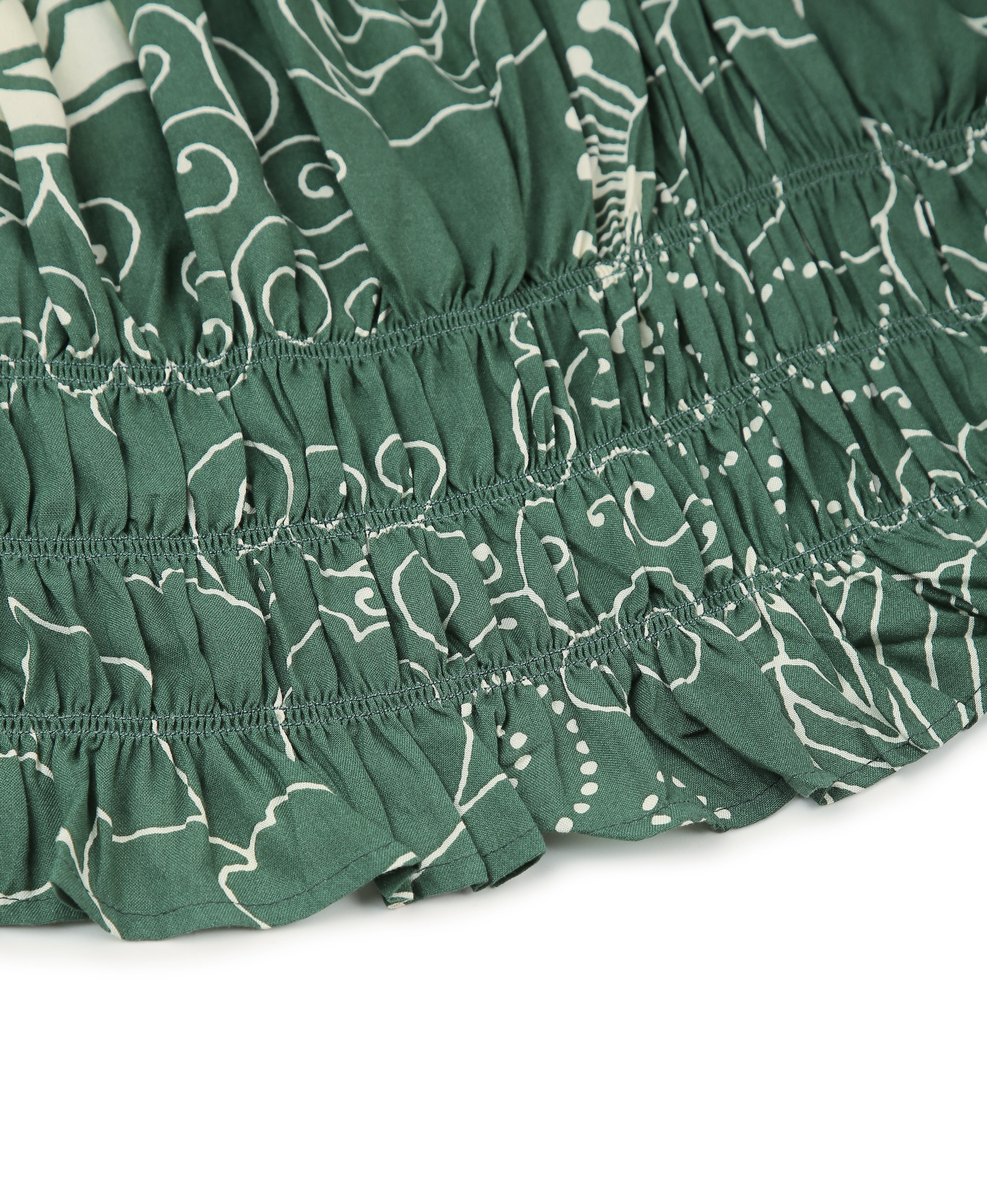 Leaf Bloom Viscose Crop Top