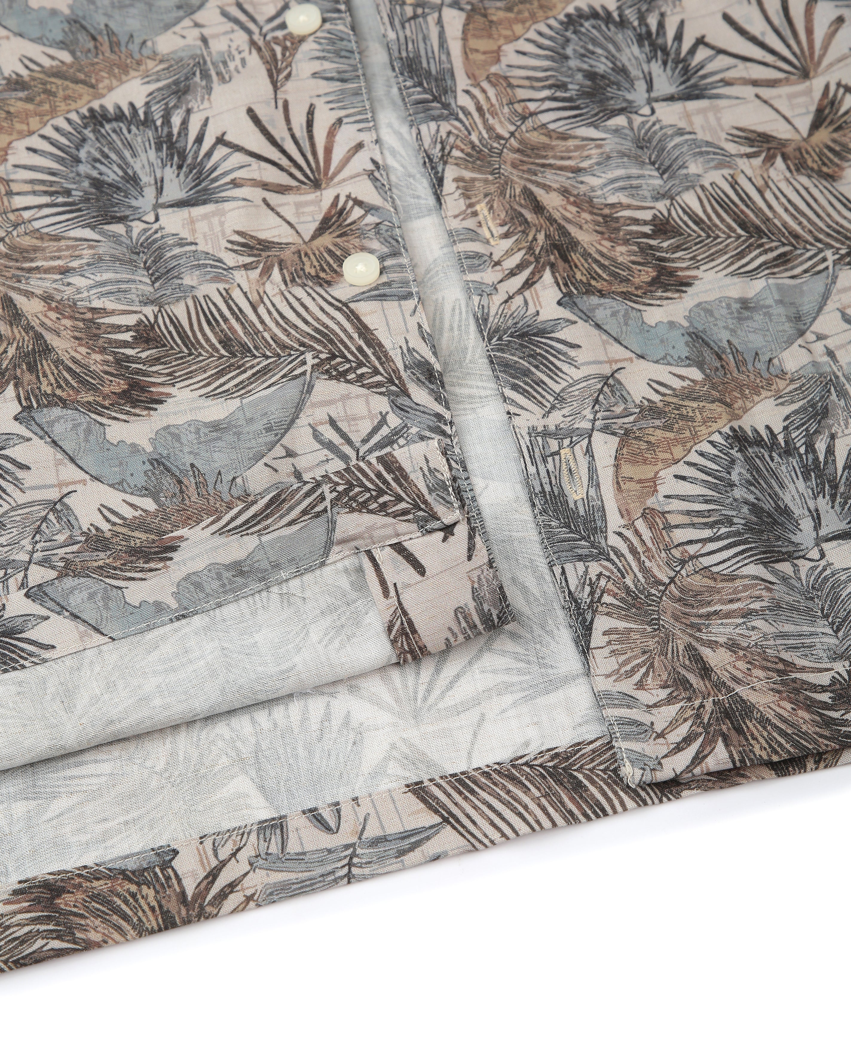 Lagoon Bloom Linen Cuban Shirt