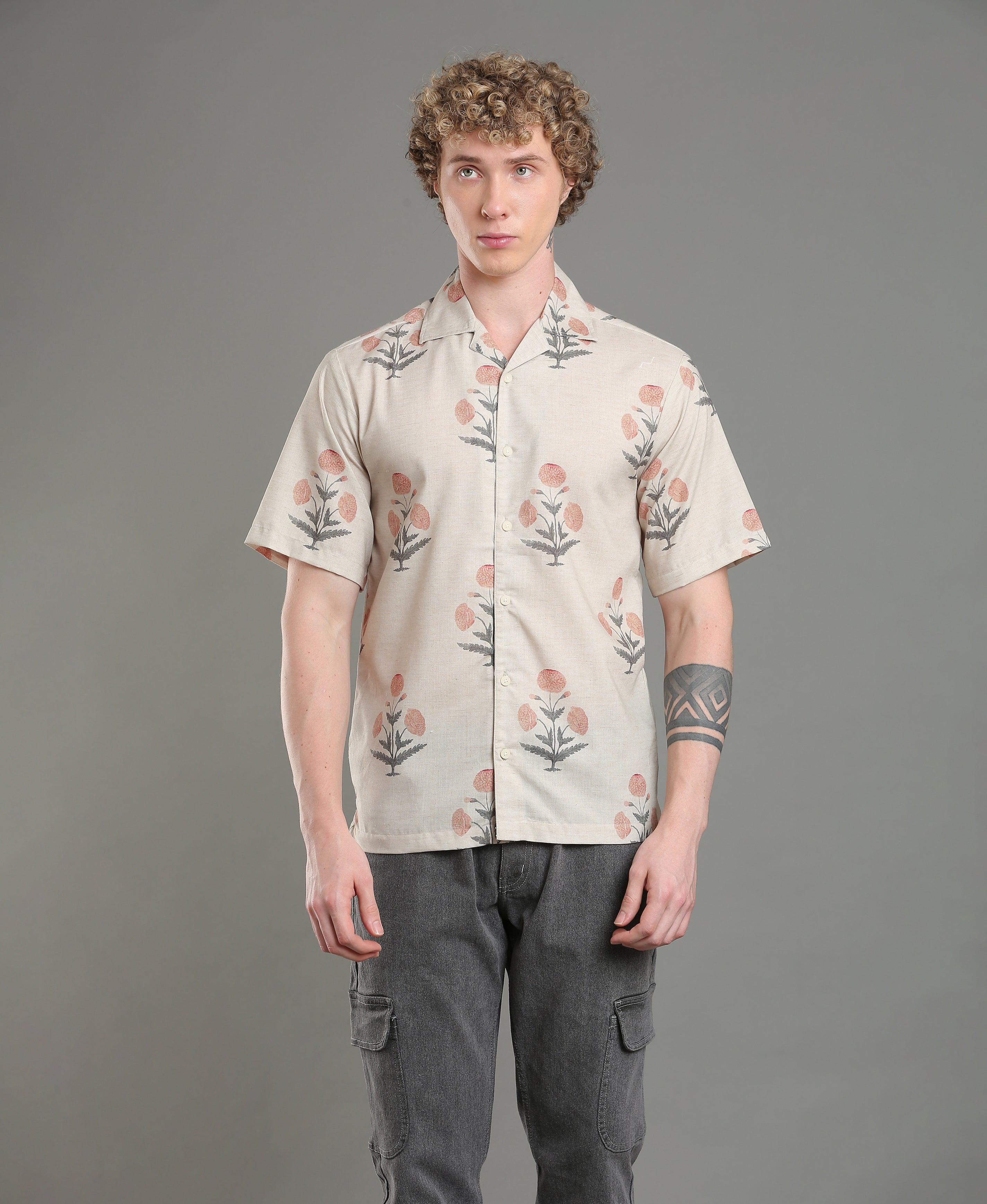 Seaside Mirage Printed Linen Shirt