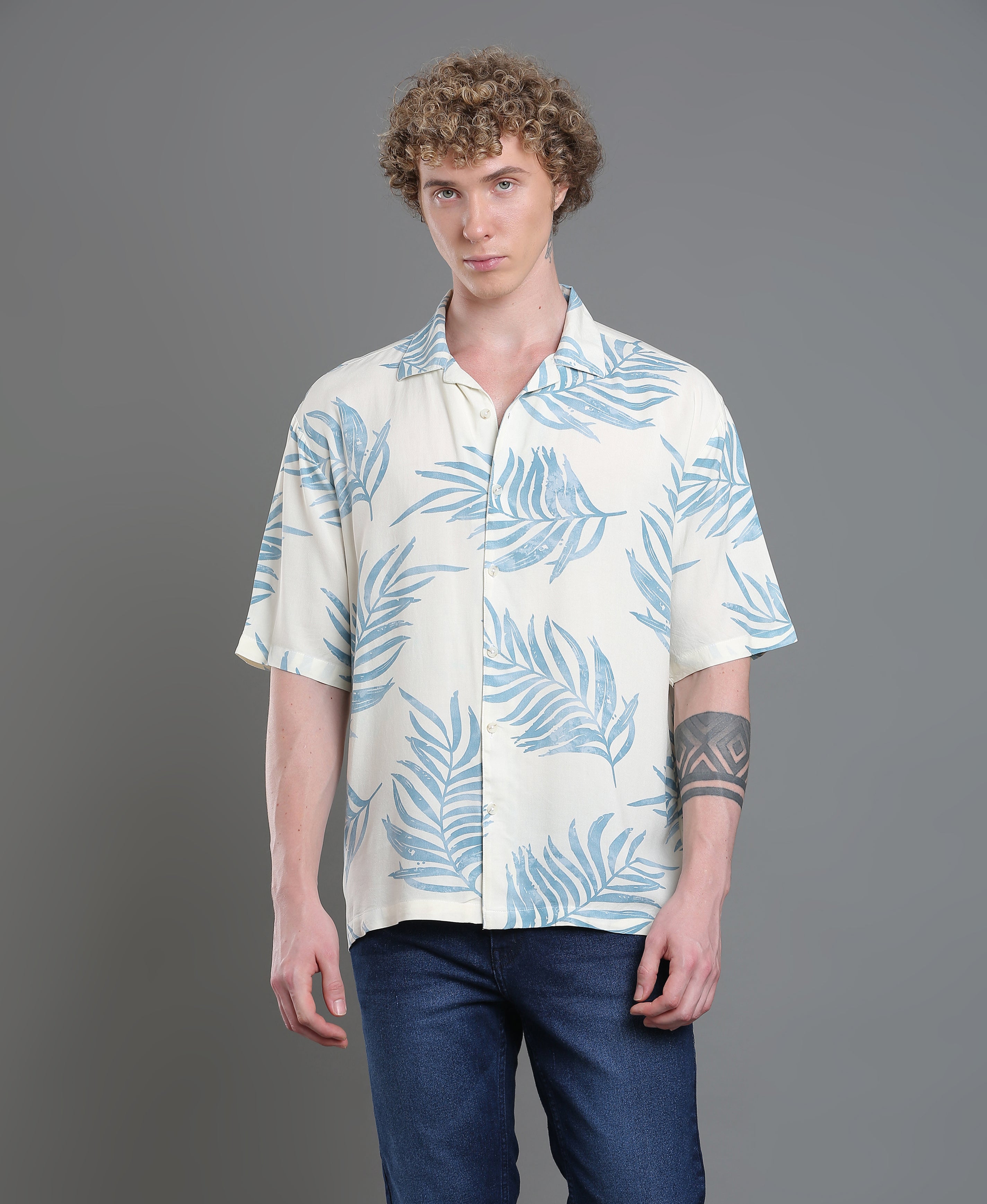 Ivory Print Regular Shirt