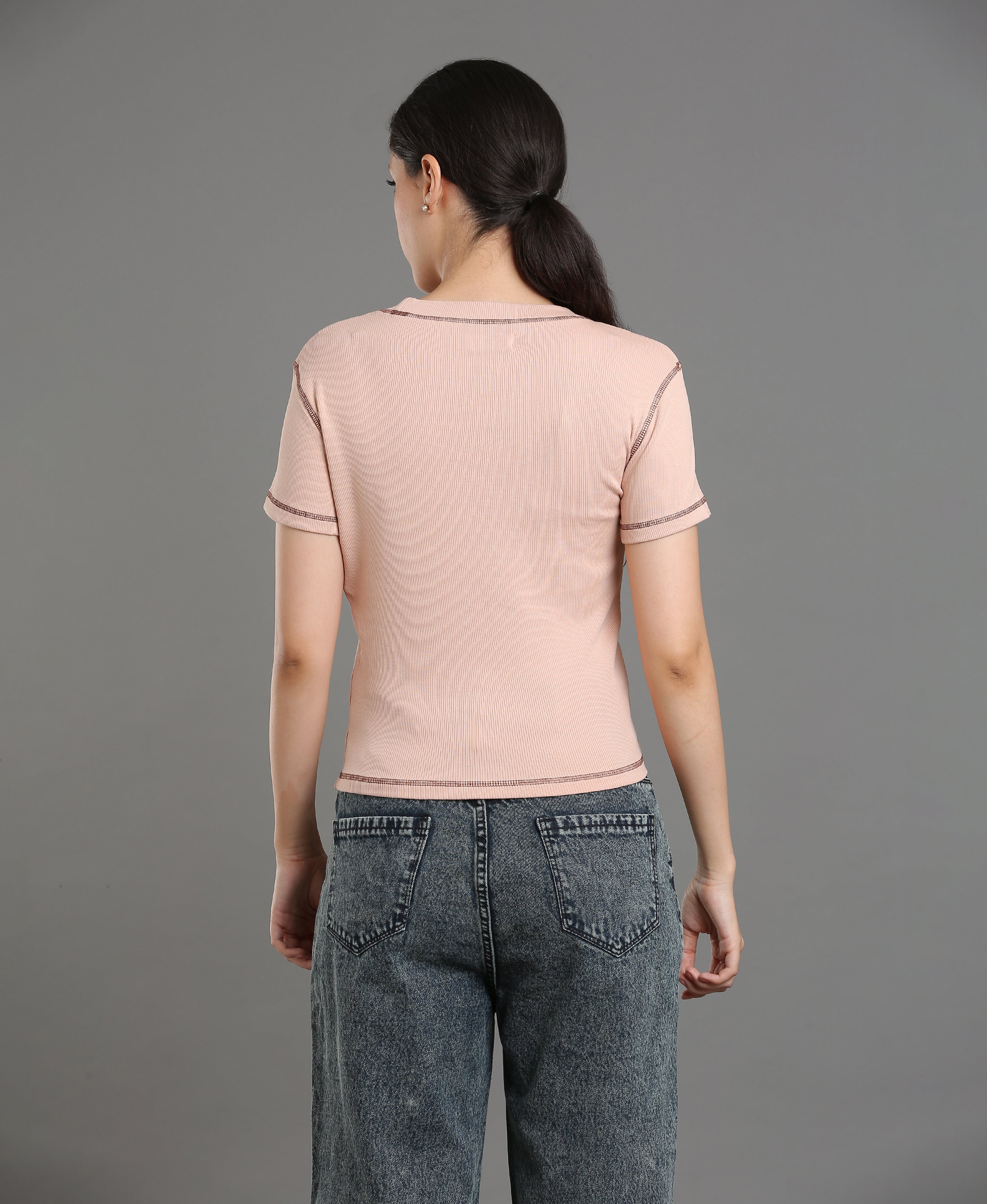 Blush Rib Knit Crop Top