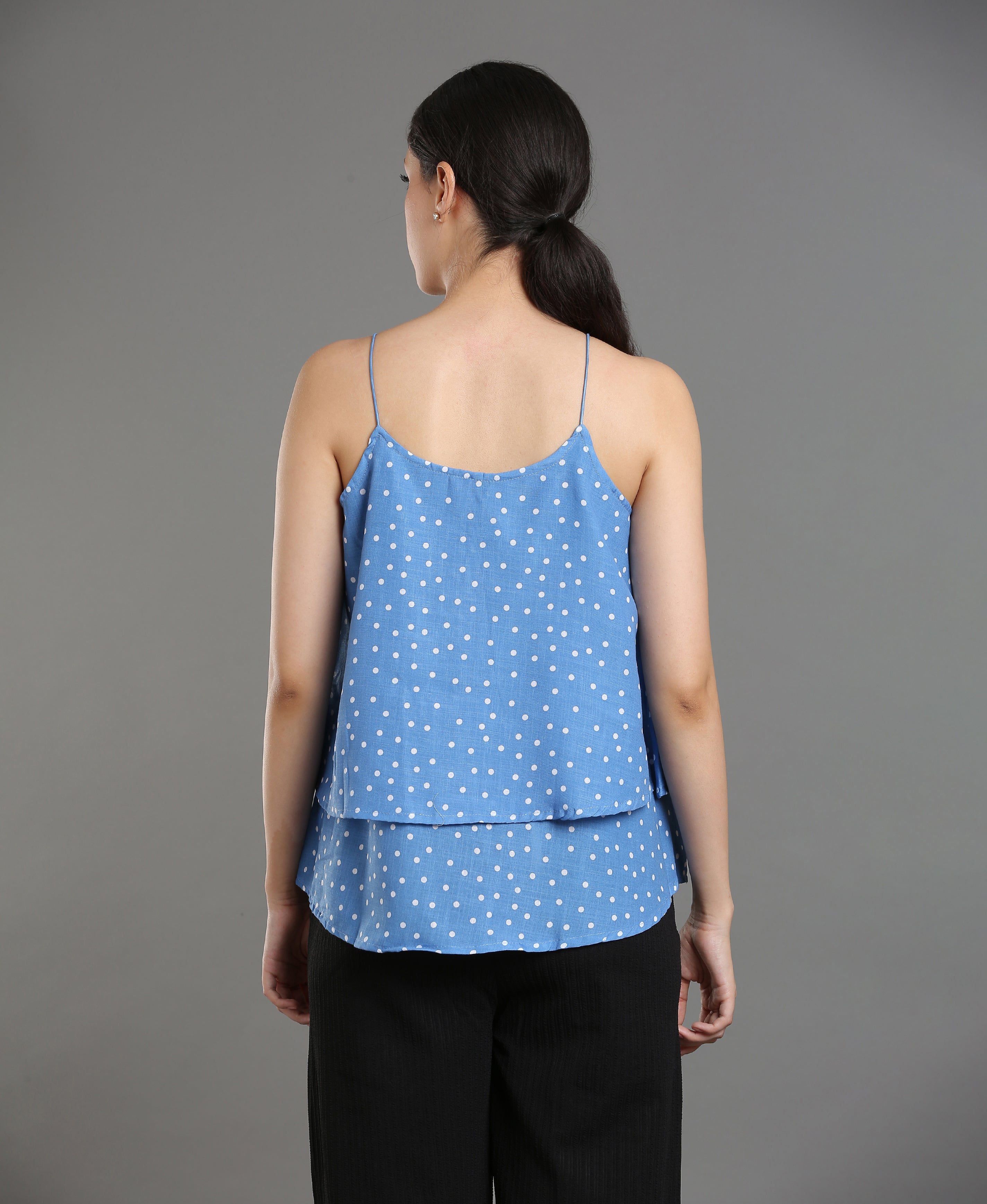 Sky Dot Georgette Top
