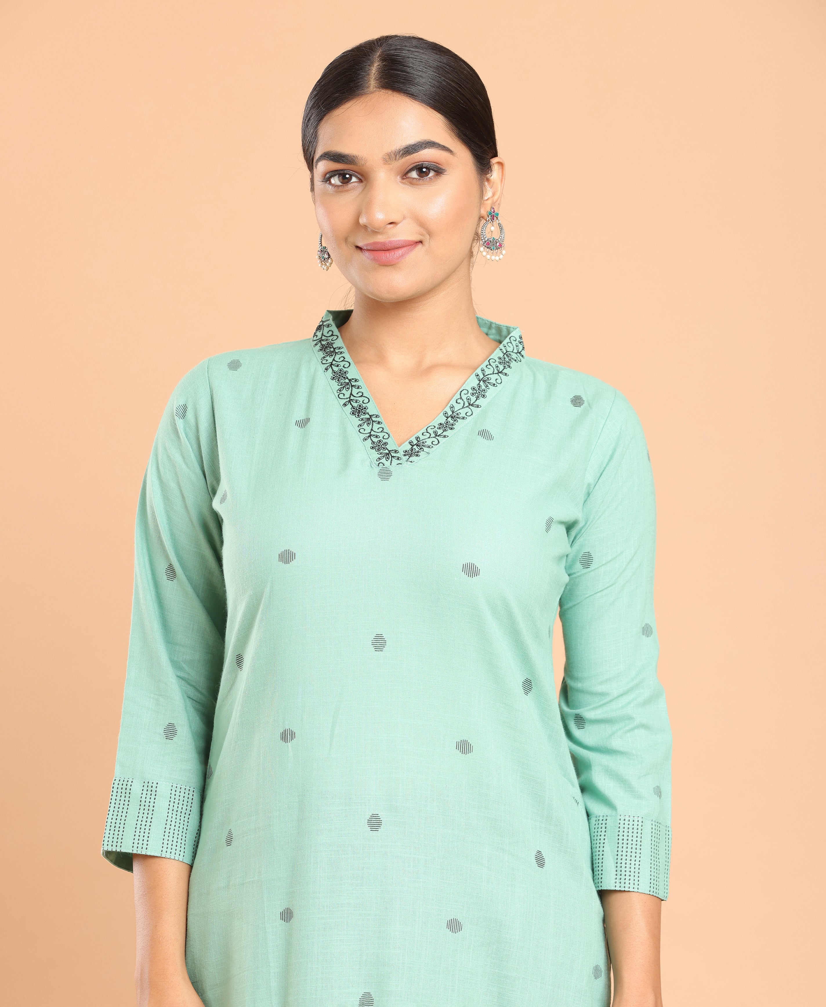 Pista Slub Cotton Kurti