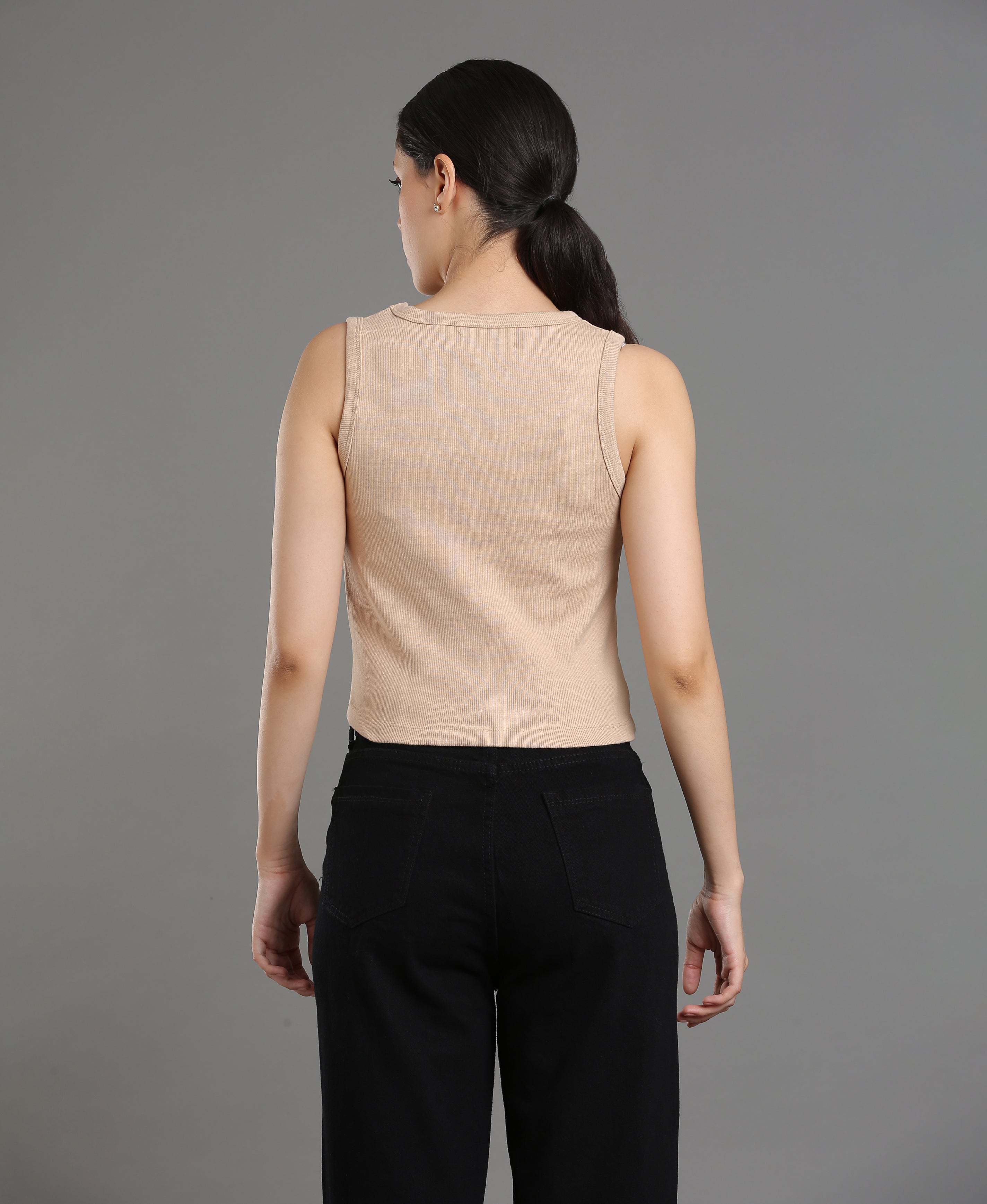 Blush Print Rib Knit Crop Top