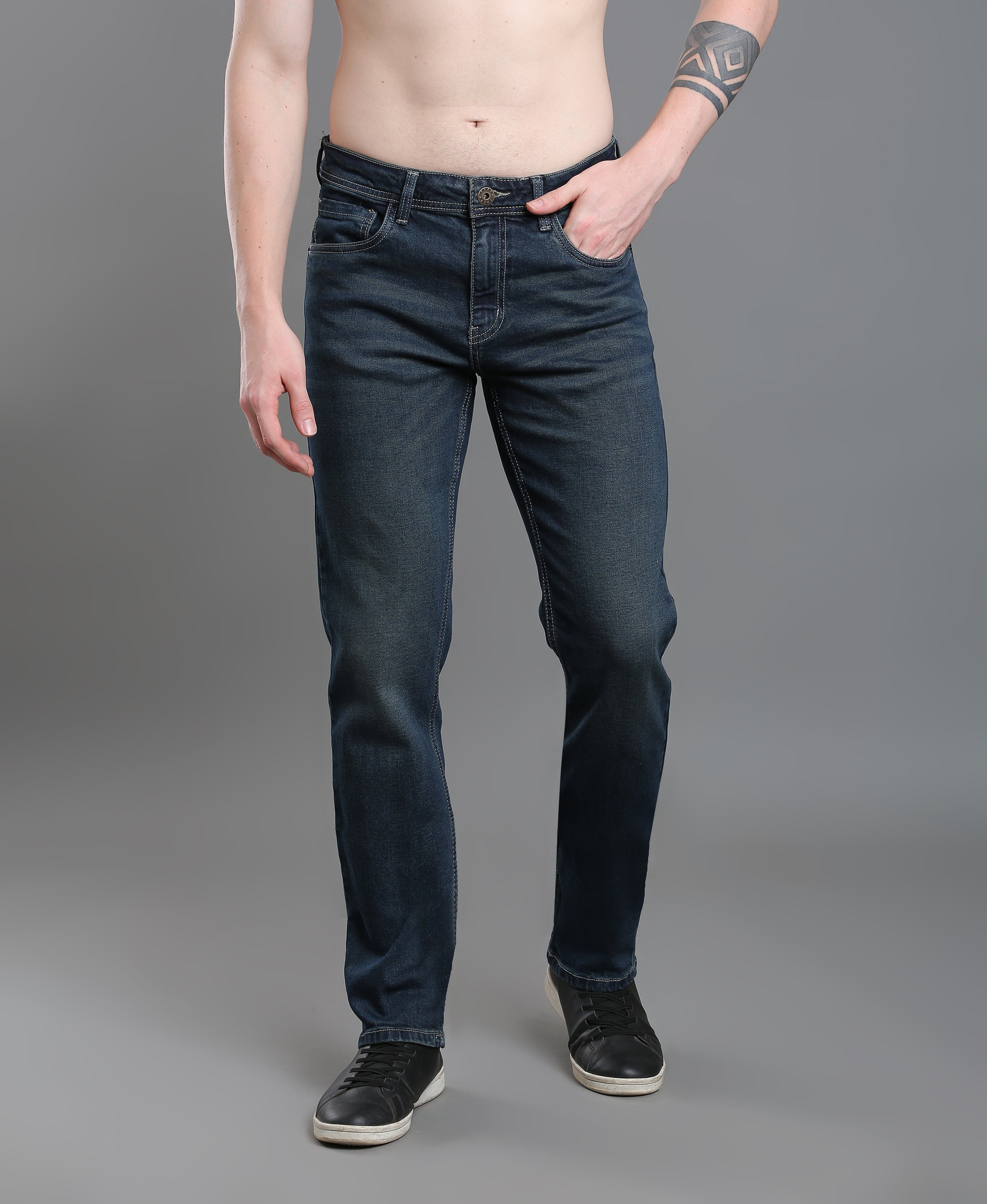 Ocean Line Straight Denim Jeans