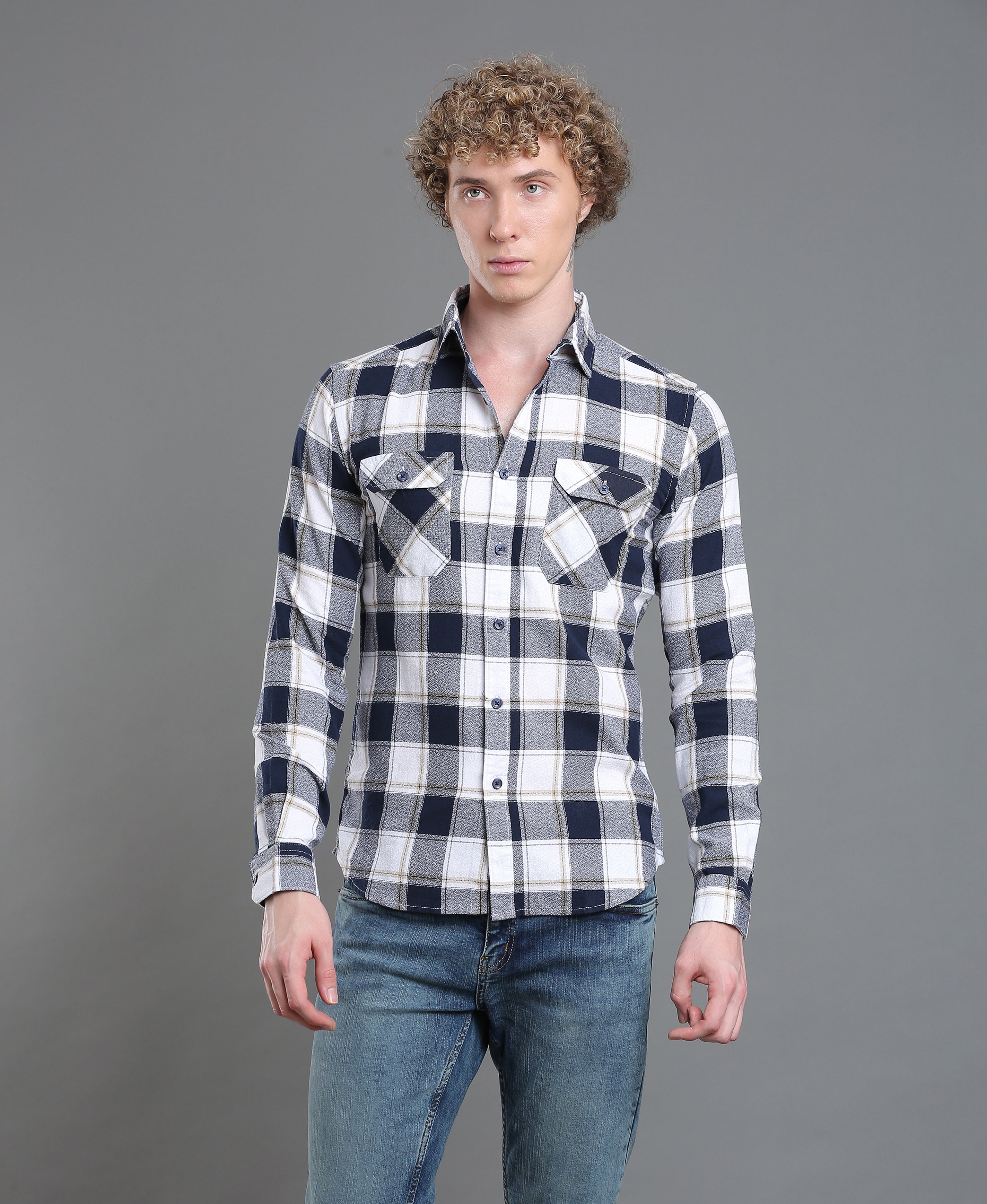 Azure Luxe Slim Shirt