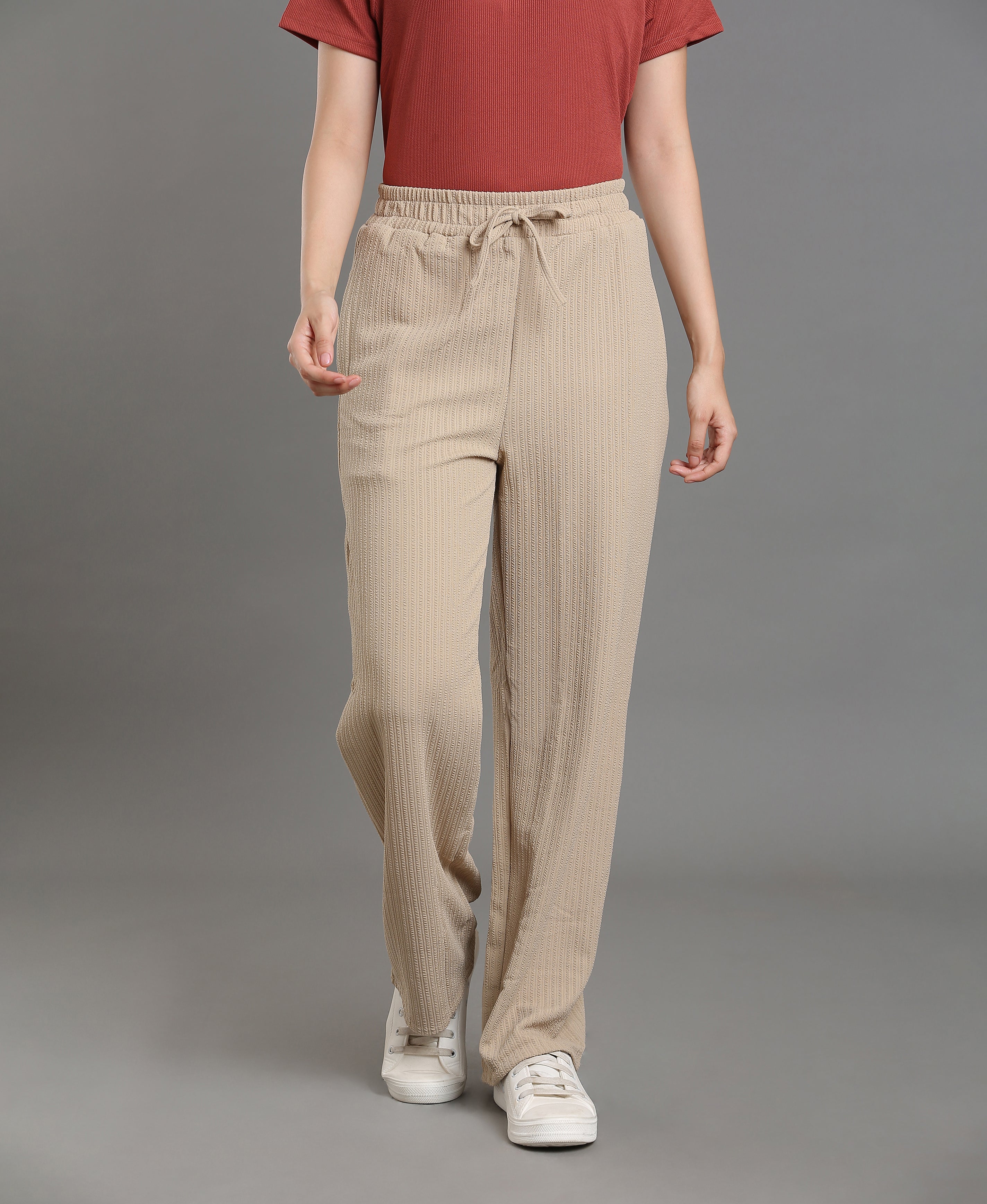 Sandstone Chic Straight Pants