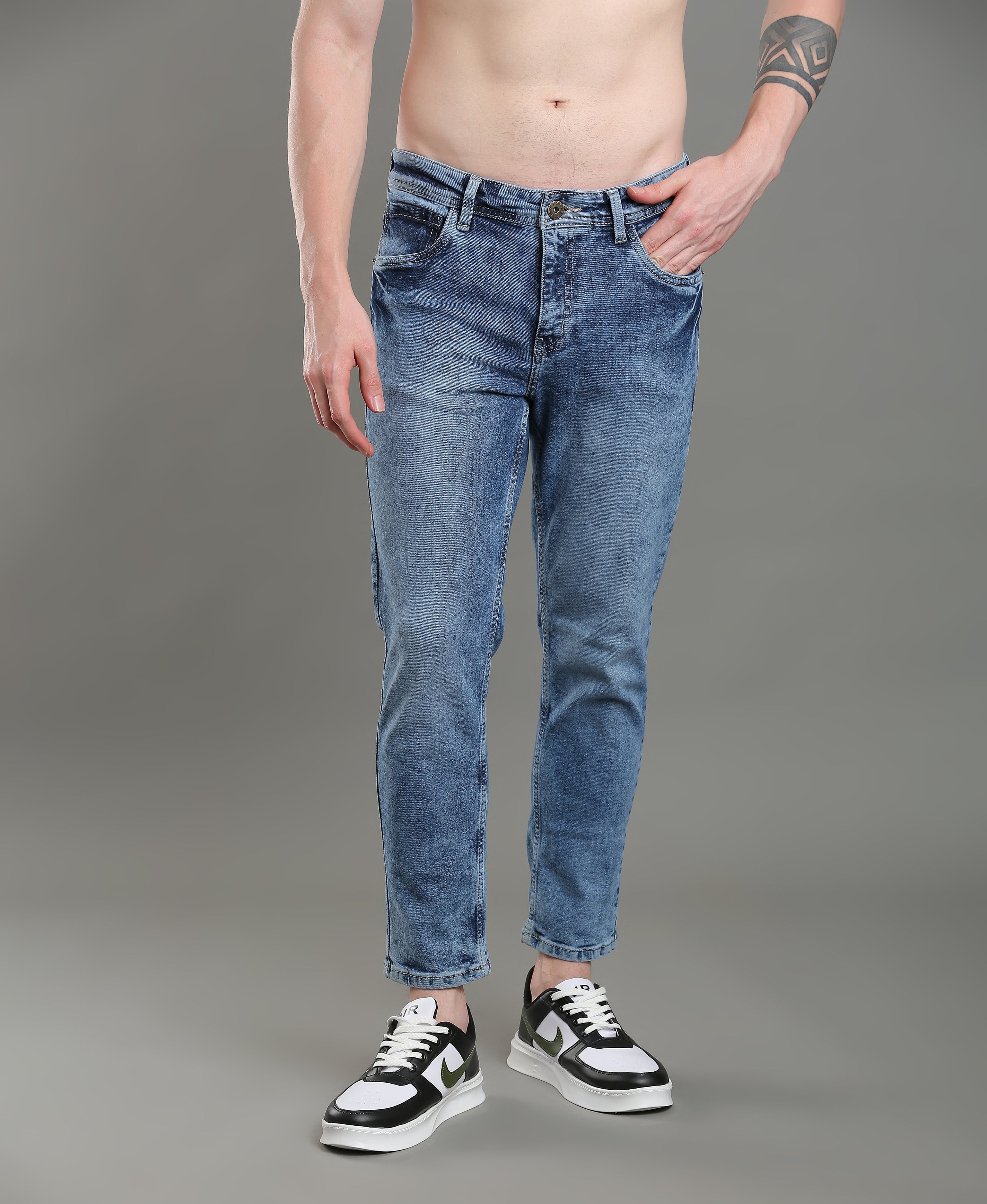 Indigo Carve Carrot Jeans