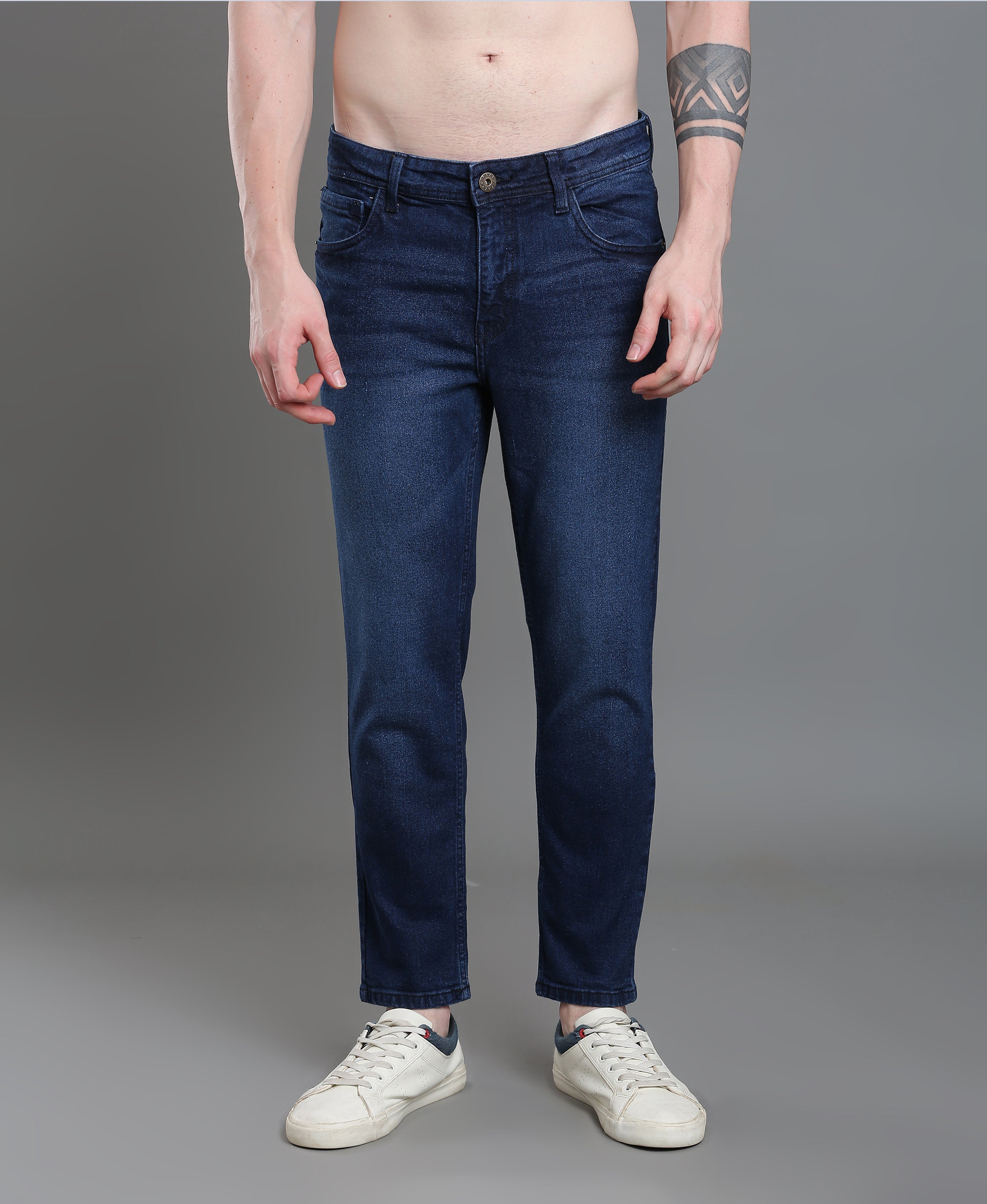 Marine Fade Carrot Fit Jeans