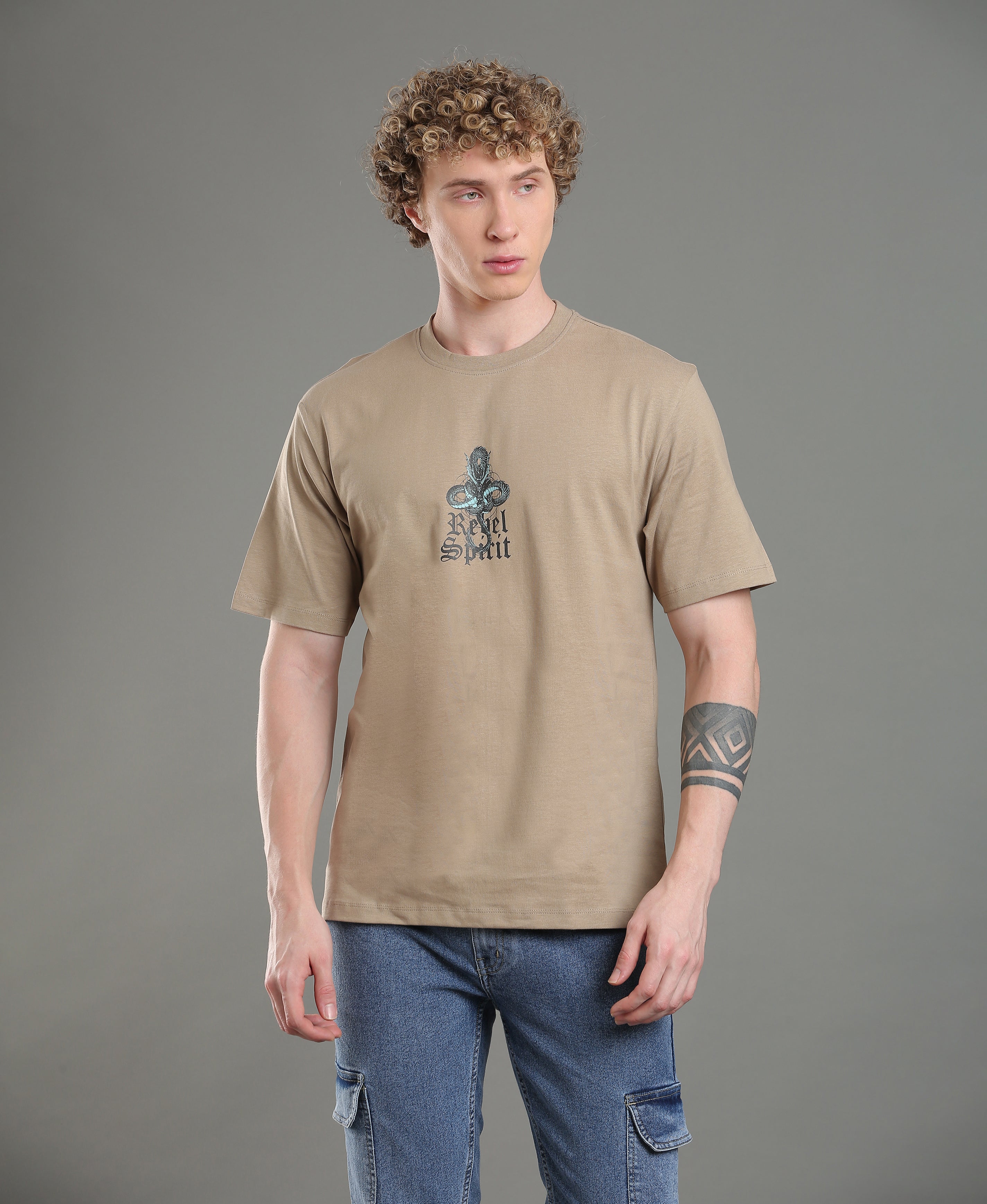 Sand Emblem Oversized Tee