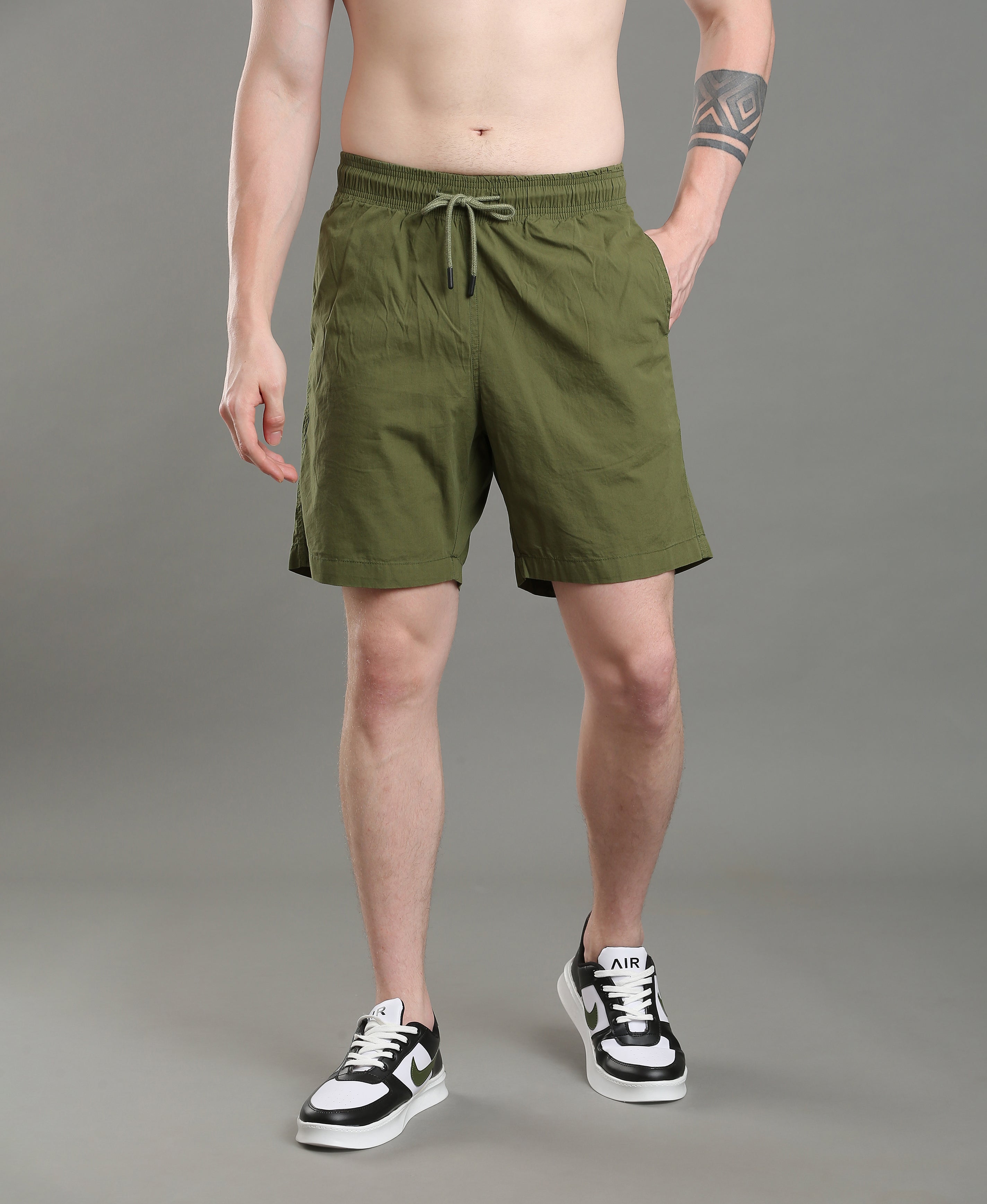 Moss Terrain Cotton Shorts