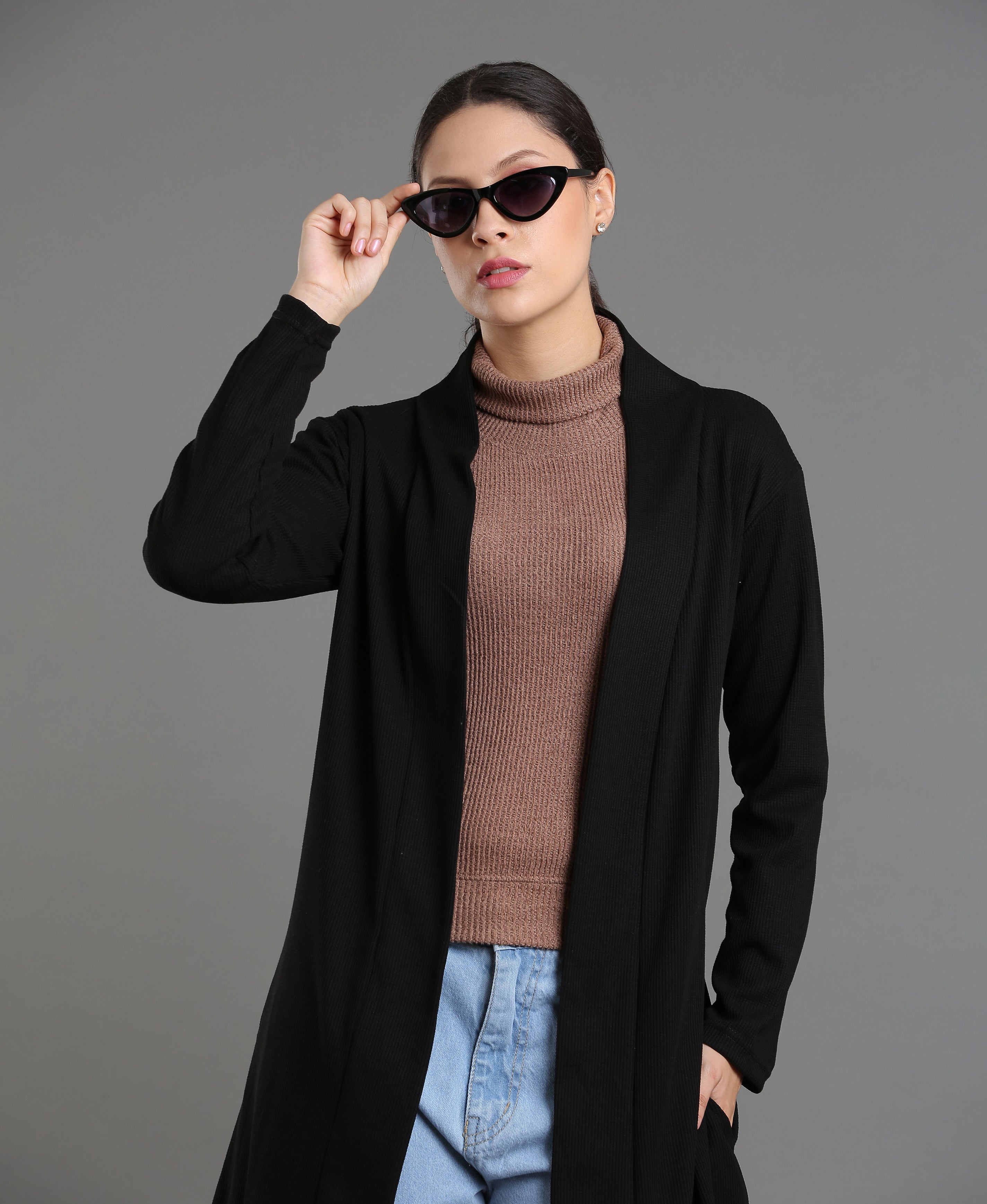 Noir Waffle Shrug