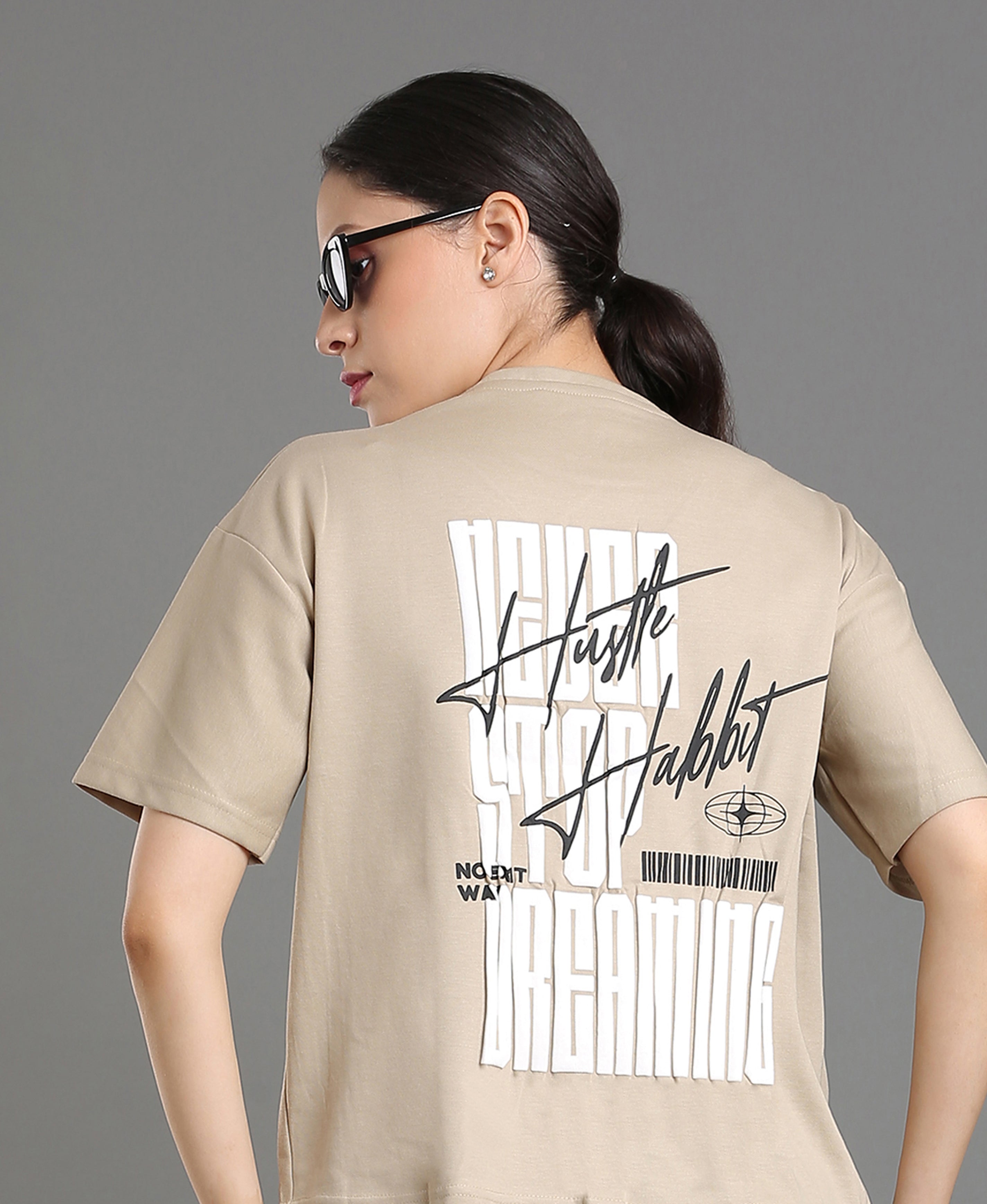 Cream Matty Oversize Tee