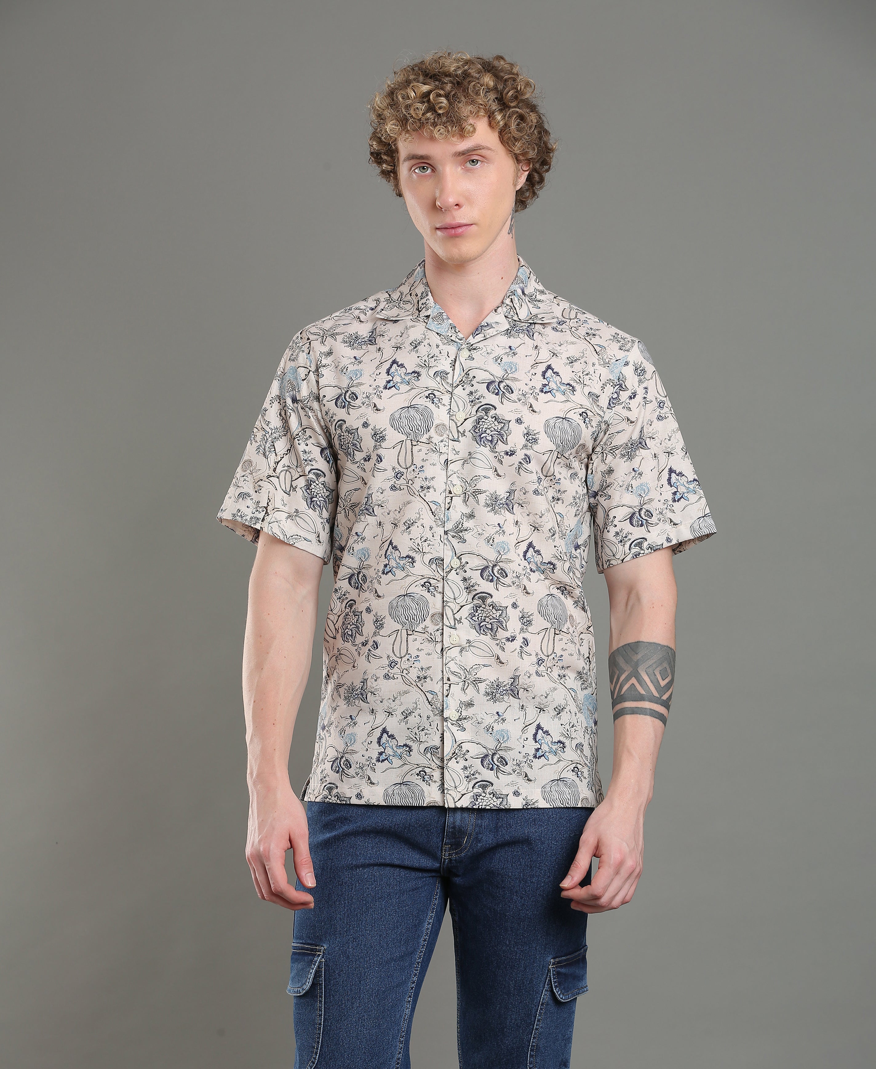 Coastal Breeze Linen Cuban Shirt