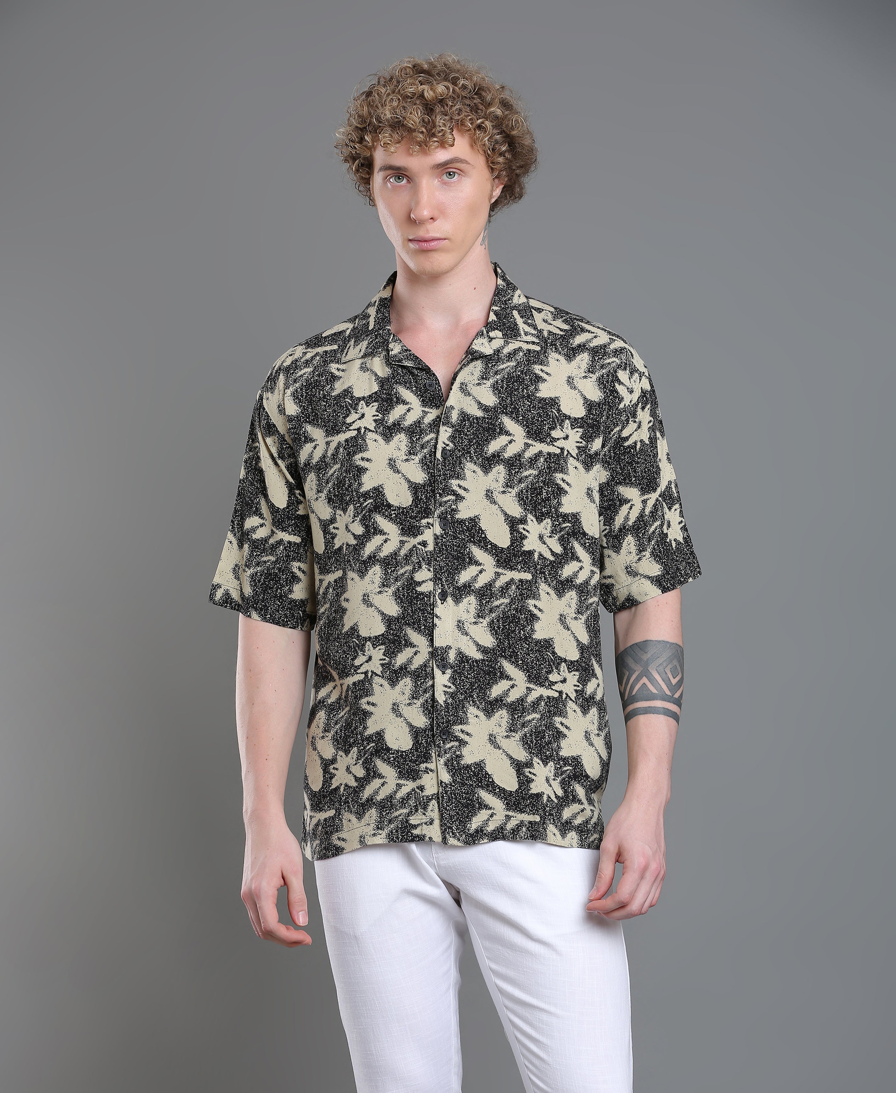 Noir Print Regular Shirt